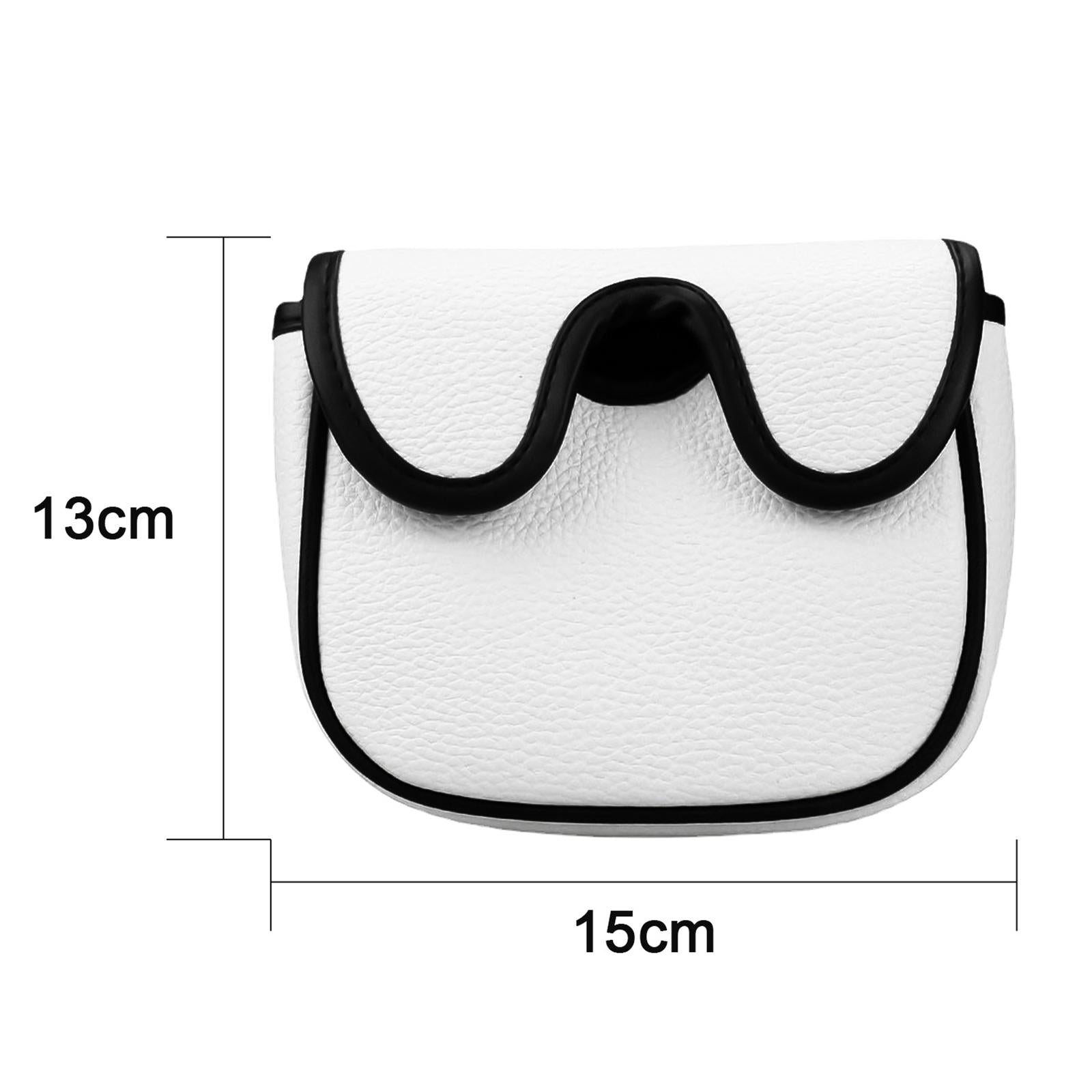 Golf Mallet Putter Head Cover PU Fashion Protection Guard Training Equipment White