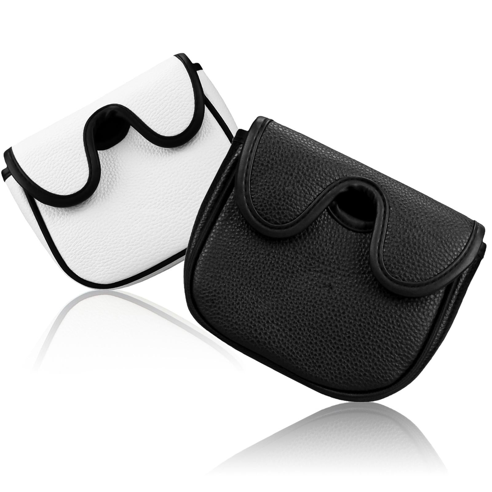 Golf Mallet Putter Head Cover PU Fashion Protection Guard Training Equipment White
