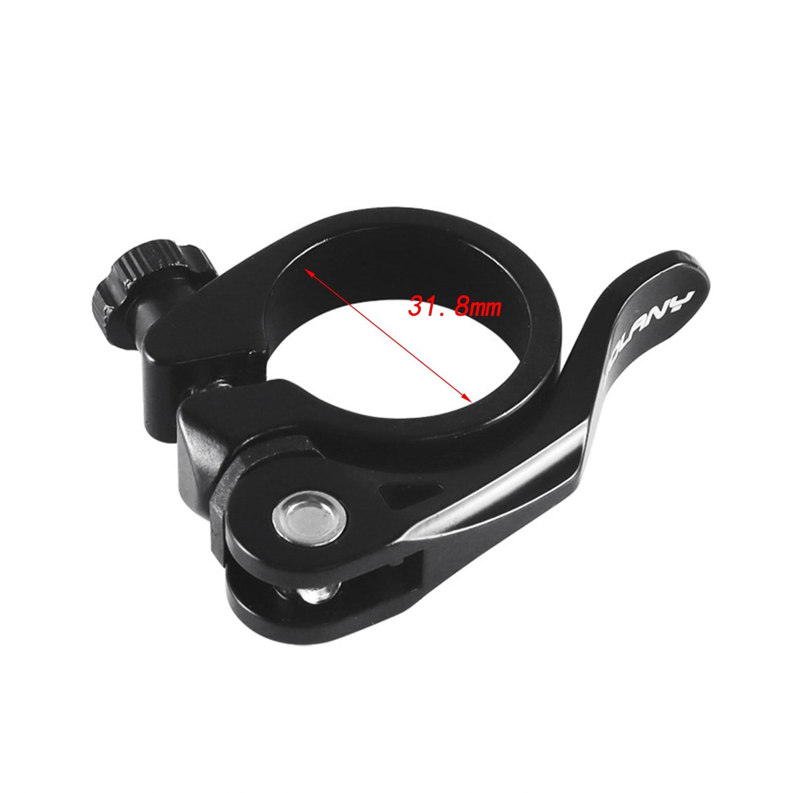 2xBike Seat Post Clamp Bike Seat Clamp for Bicycling Folding Bike Road Bicycle Black 31.8mm