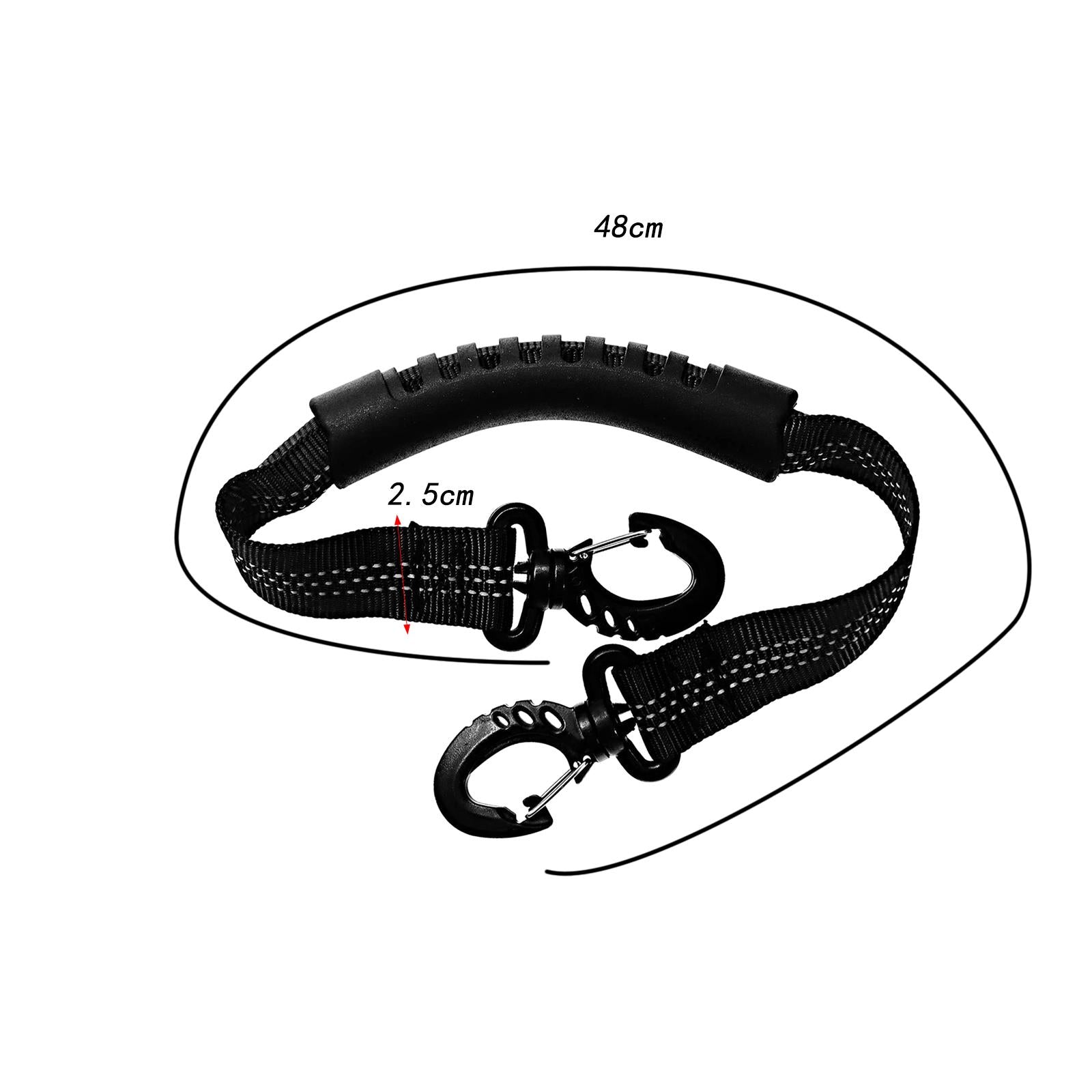 2xRoller Skate Strap Carrying Ski Boots Carrier Strap for Outdoor Skating Kids black
