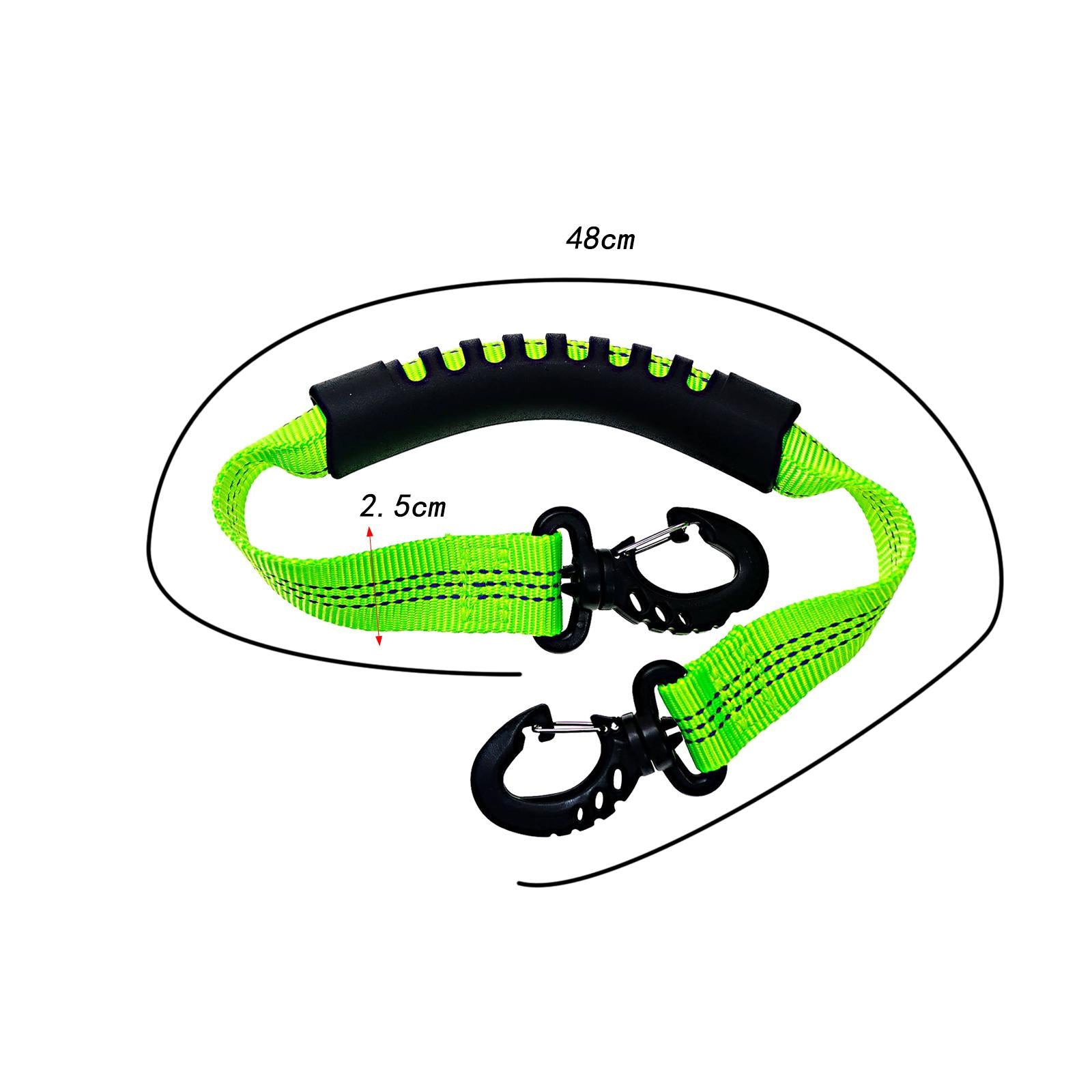 2xRoller Skate Strap Carrying Ski Boots Carrier Strap for Outdoor Skating Kids green