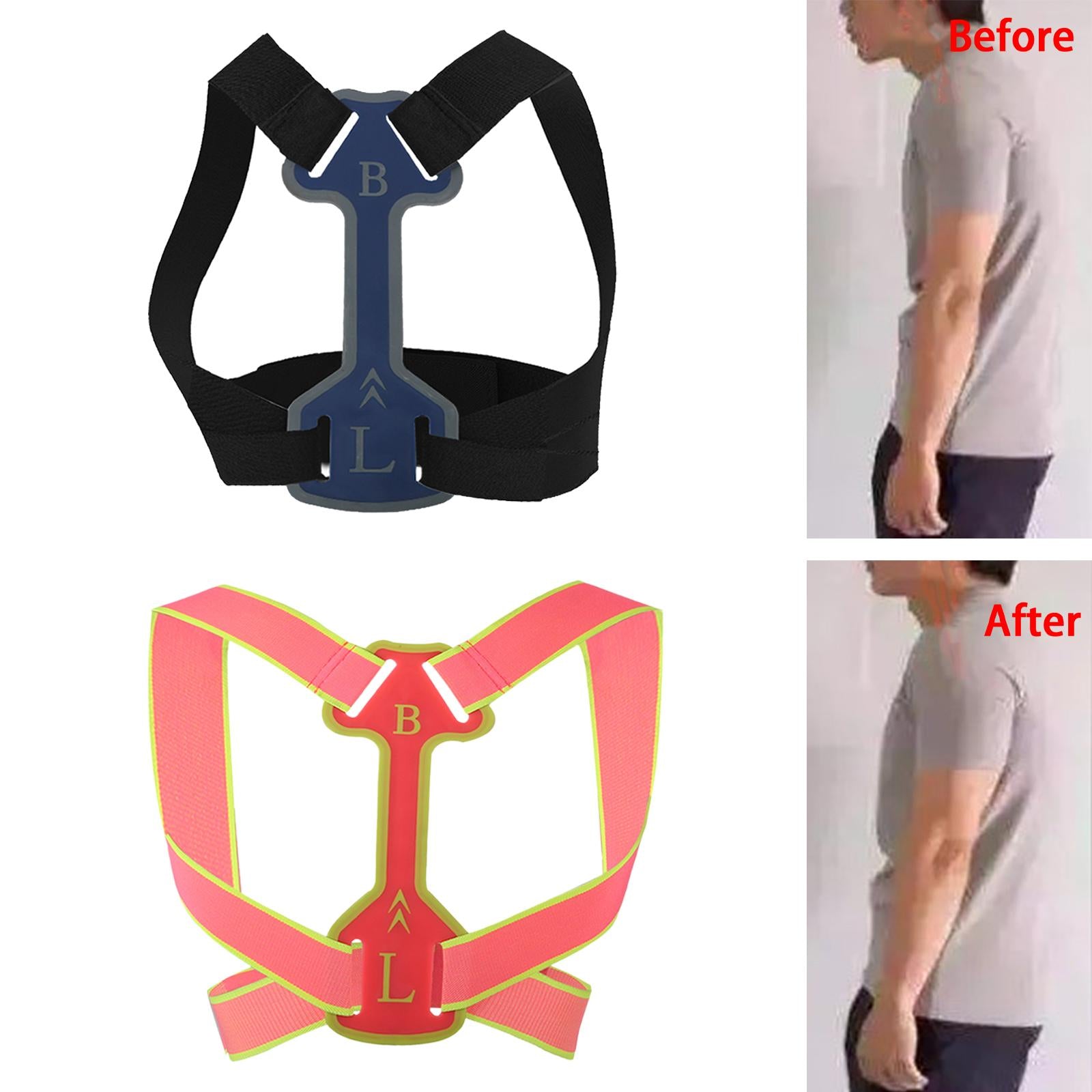 Trainer Support Back Straightener Spine Corrector for Kids Women Men Black S