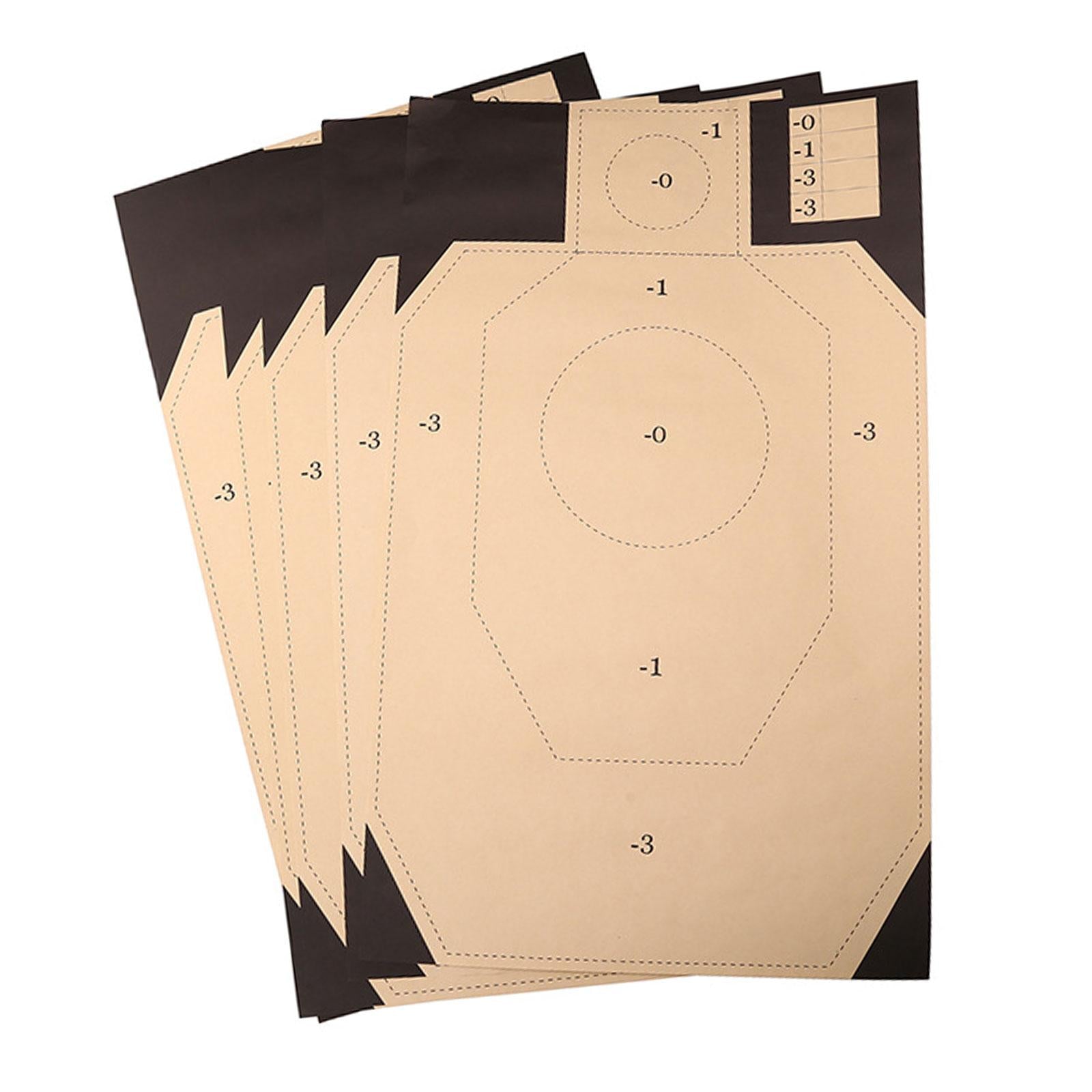 5x Target Paper Replacement Silhouette Target for Training Exercise Practice
