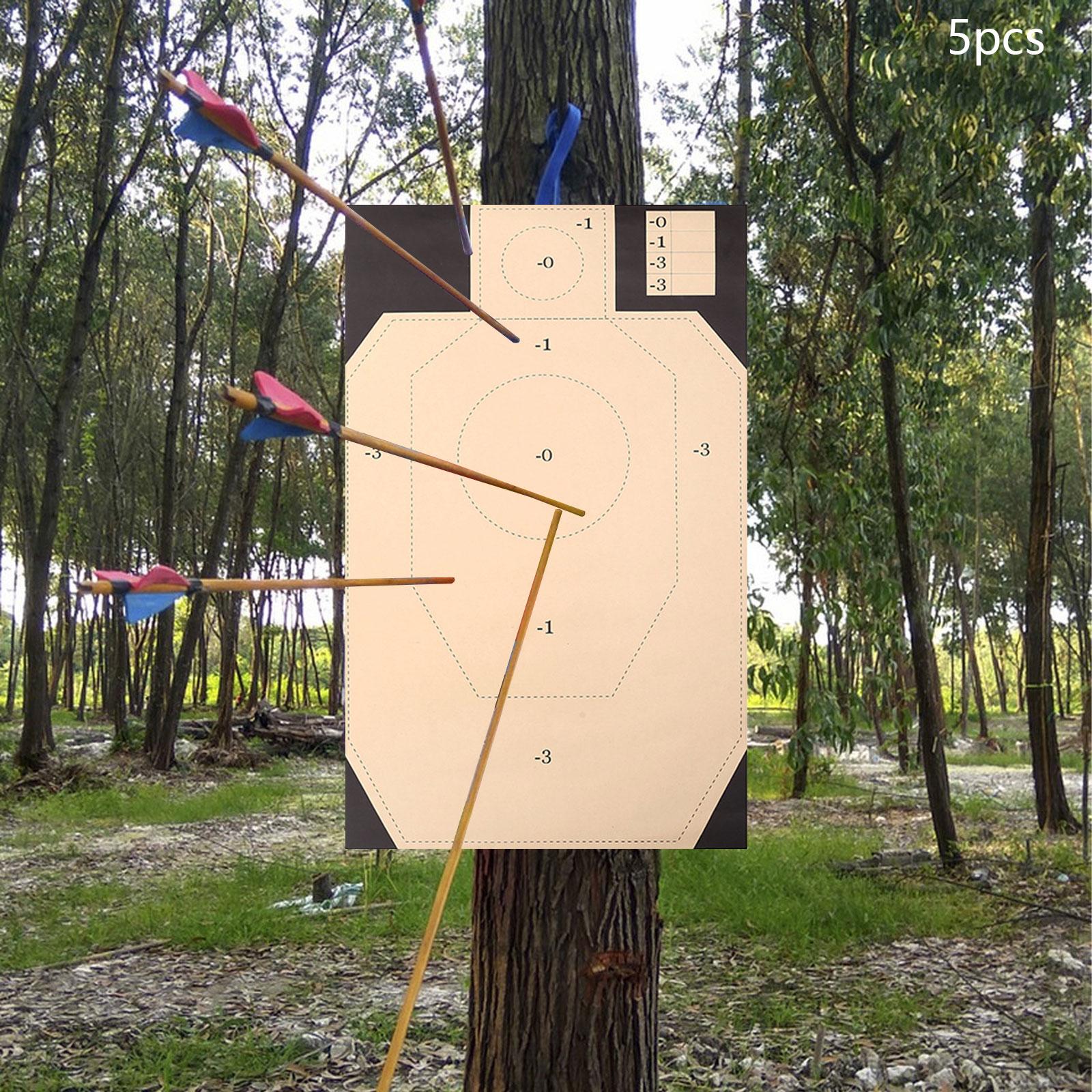 5x Target Paper Replacement Silhouette Target for Training Exercise Practice