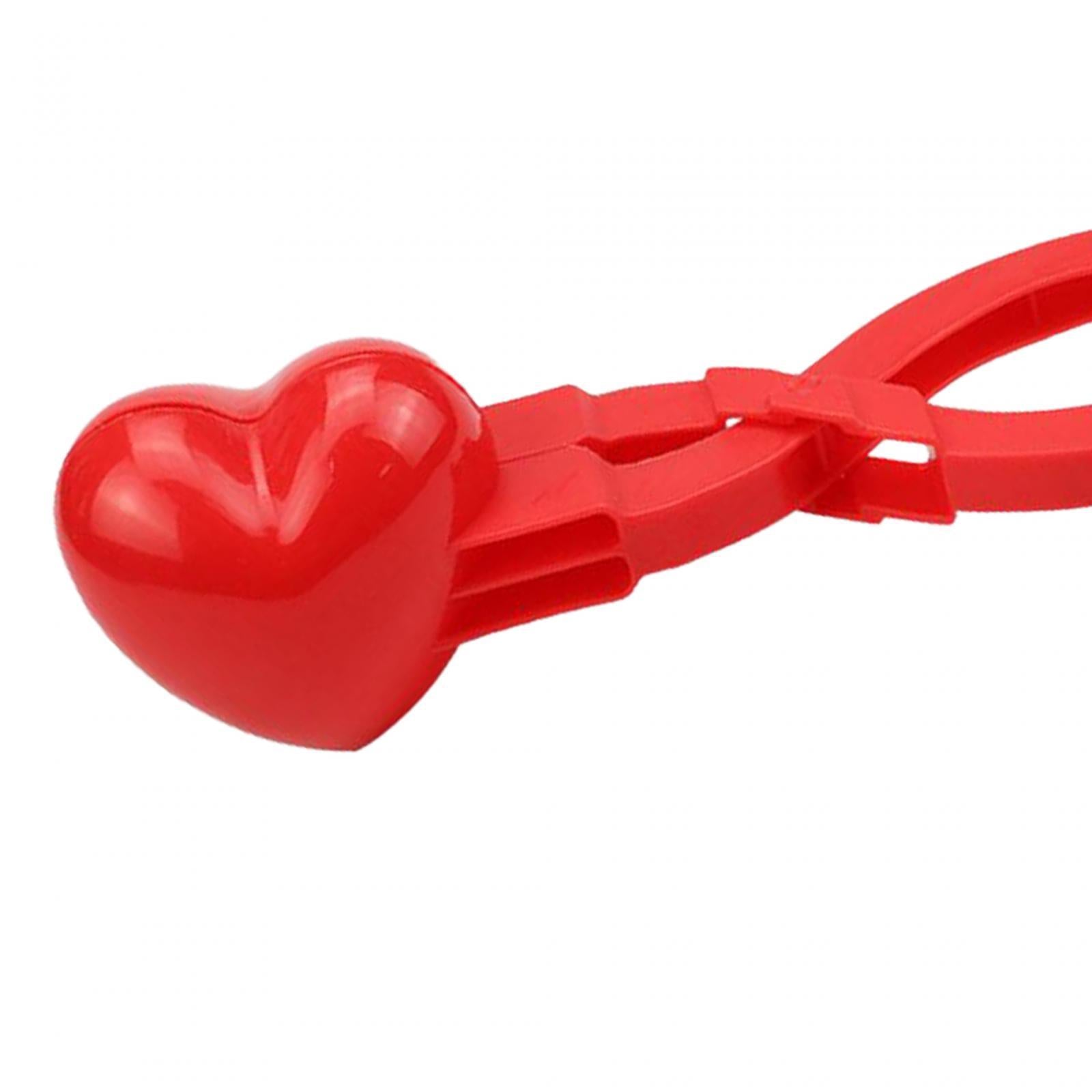 4xSnowball Clip Heart Shaped Snow Clip Snowball Fight Game for Kids Beach Sand