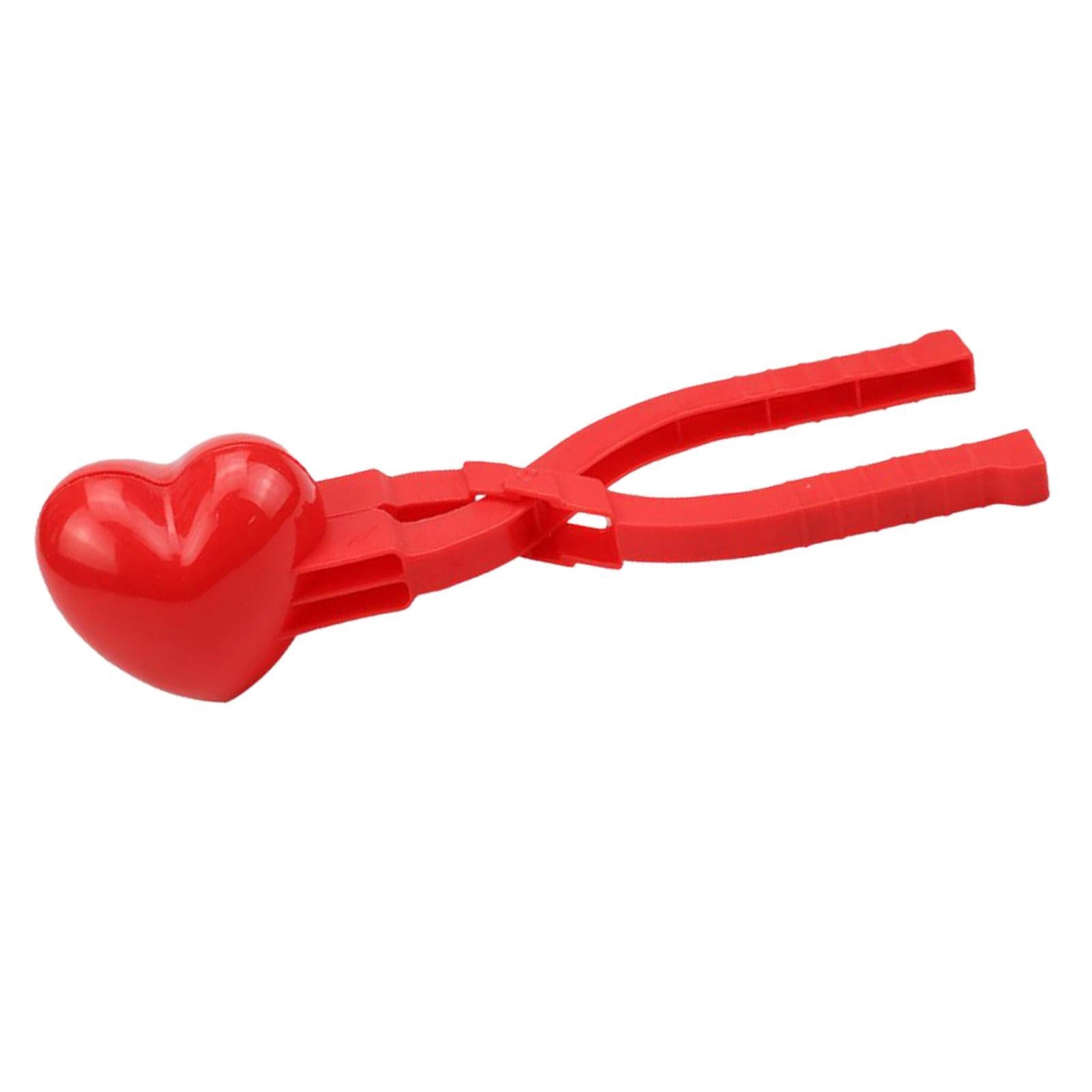 4xSnowball Clip Heart Shaped Snow Clip Snowball Fight Game for Kids Beach Sand