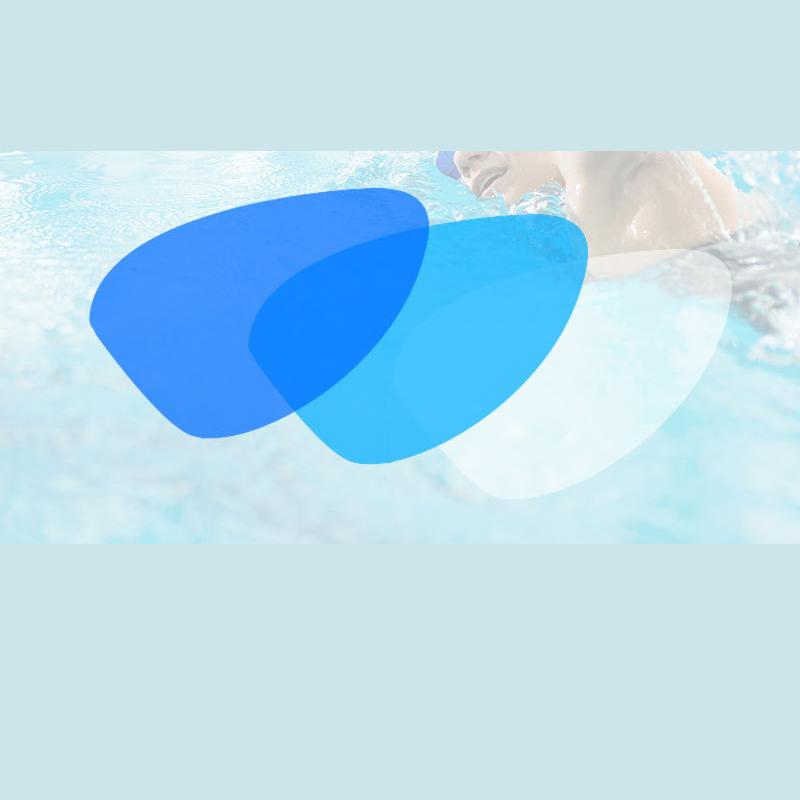 Swimming Goggles with Case Comfortable Soft Silicone Clear View Swim Goggles Blue Colorplating