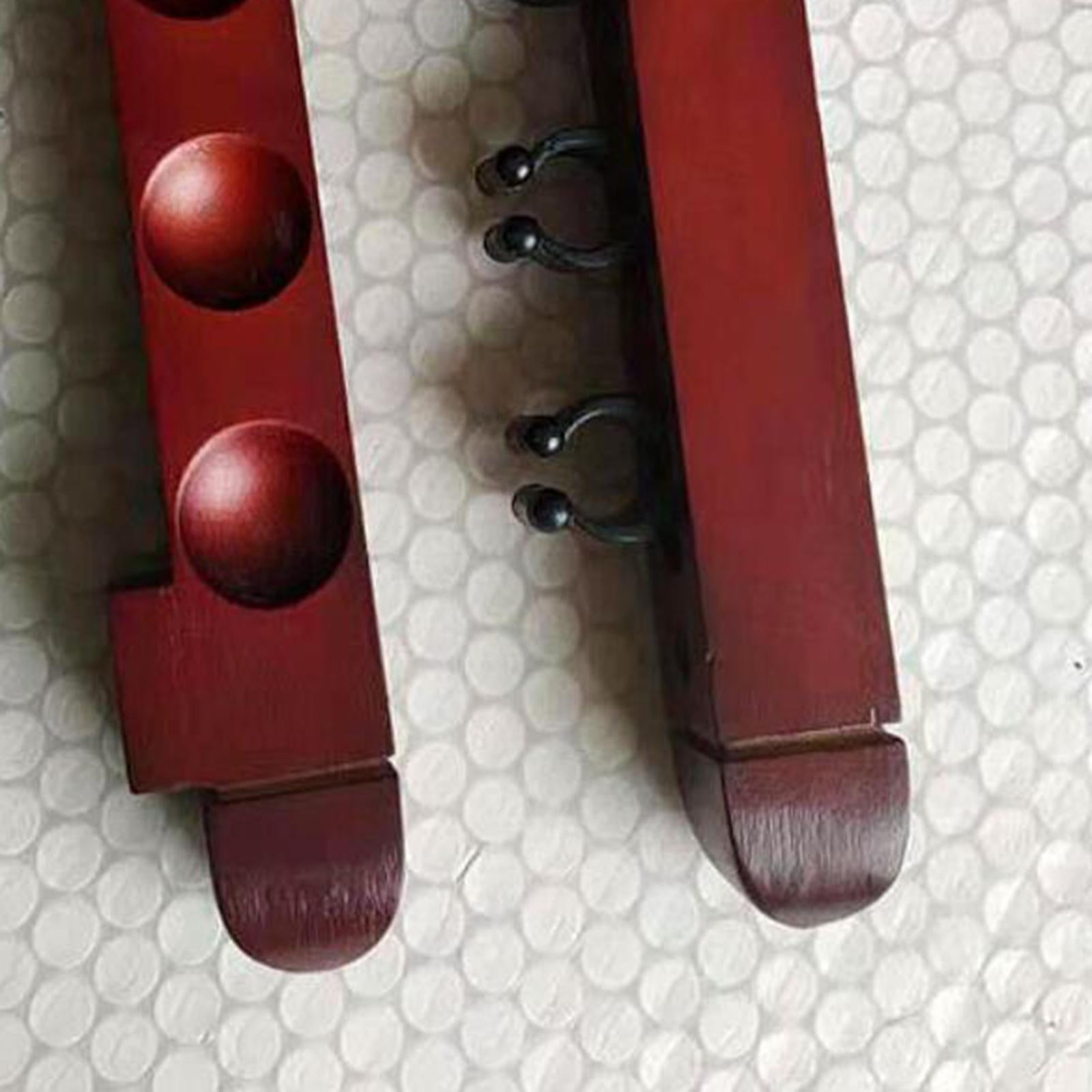 Billiards Pool Cue Rack 12 Cue Clips Pool Cue Holder for Game Room Accessory Red