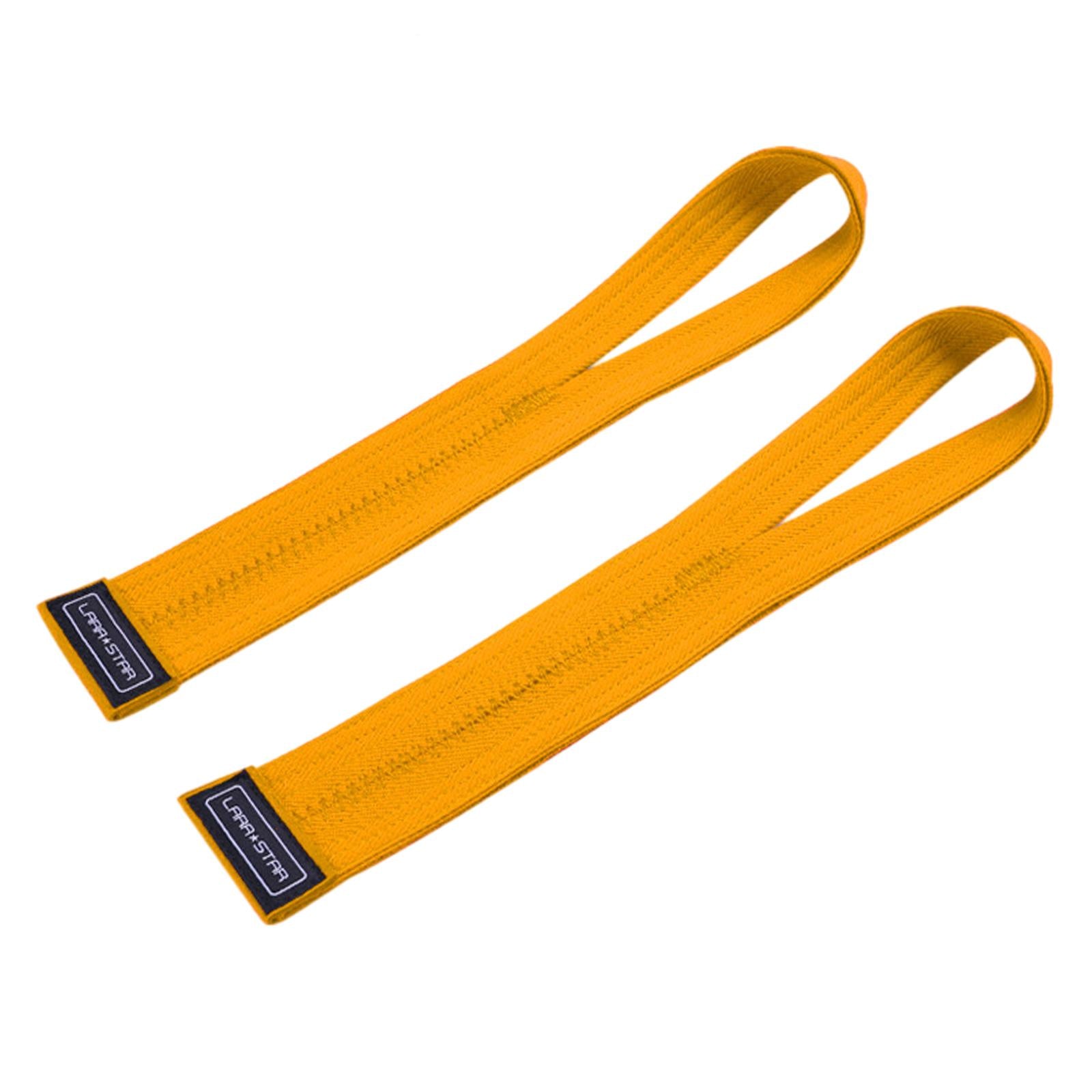 2x Weight Lifting Straps Wrist Lifting Straps for Exercise Strength Training Yellow