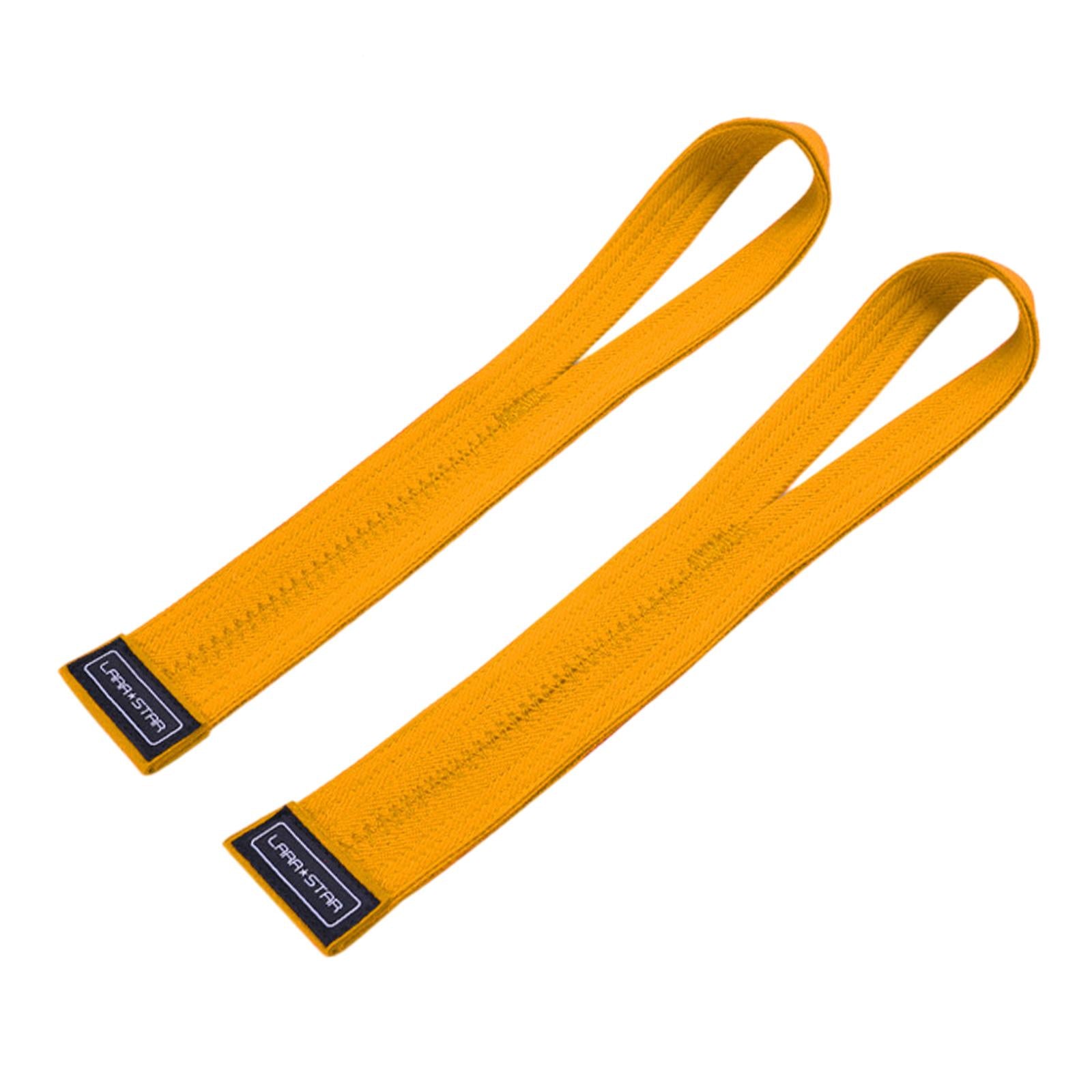 2x Weight Lifting Straps Wrist Lifting Straps for Exercise Strength Training Yellow