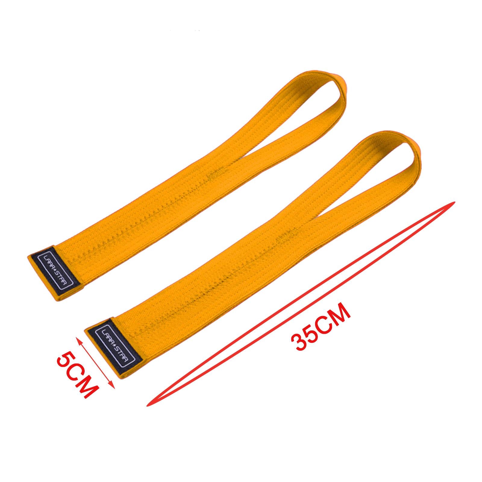 2x Weight Lifting Straps Wrist Lifting Straps for Exercise Strength Training Yellow