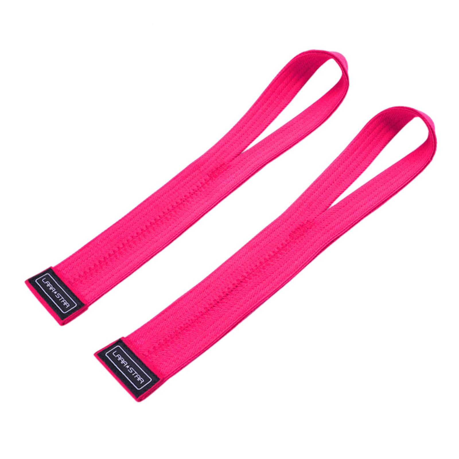 2x Weight Lifting Straps Wrist Lifting Straps for Exercise Strength Training Pink