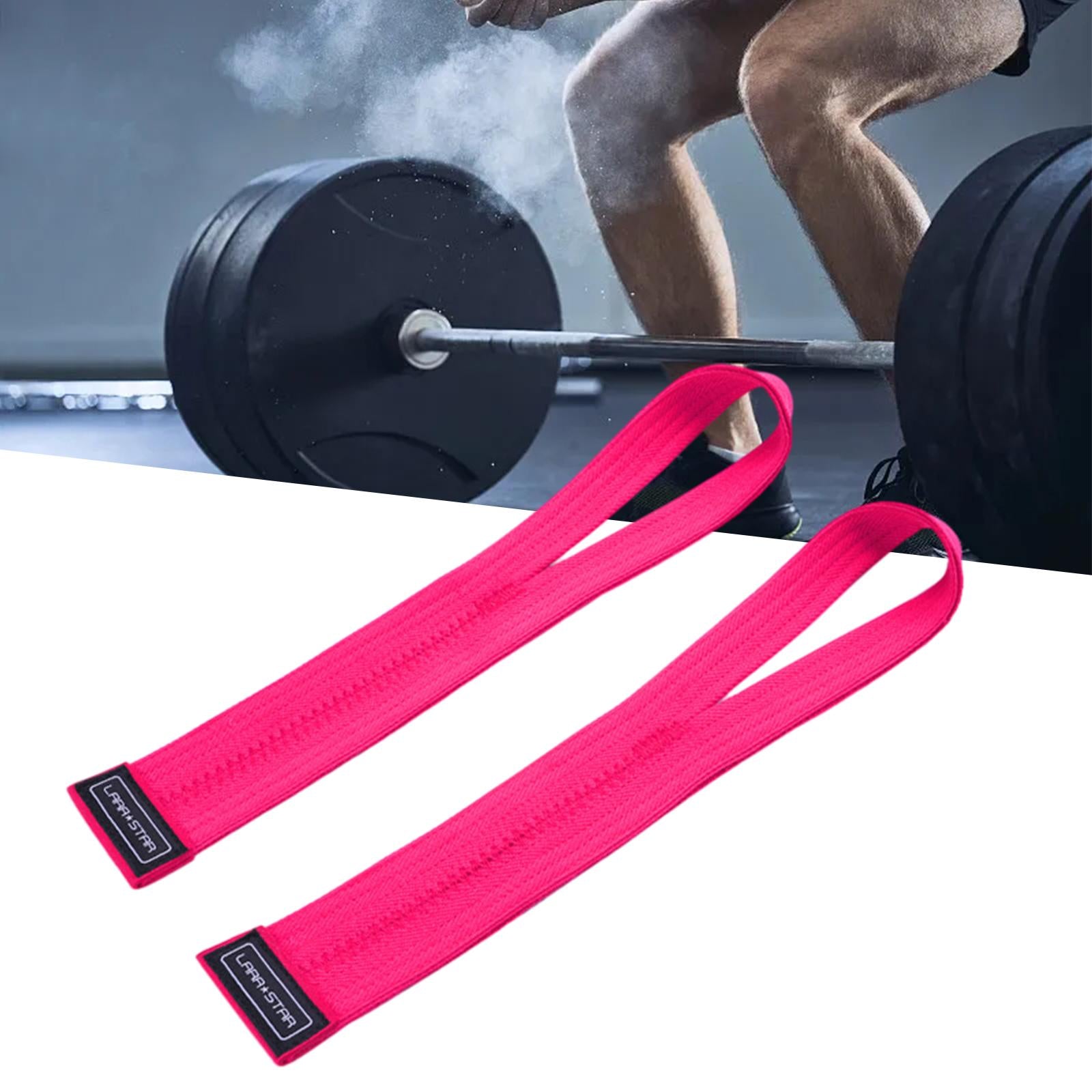 2x Weight Lifting Straps Wrist Lifting Straps for Exercise Strength Training Pink