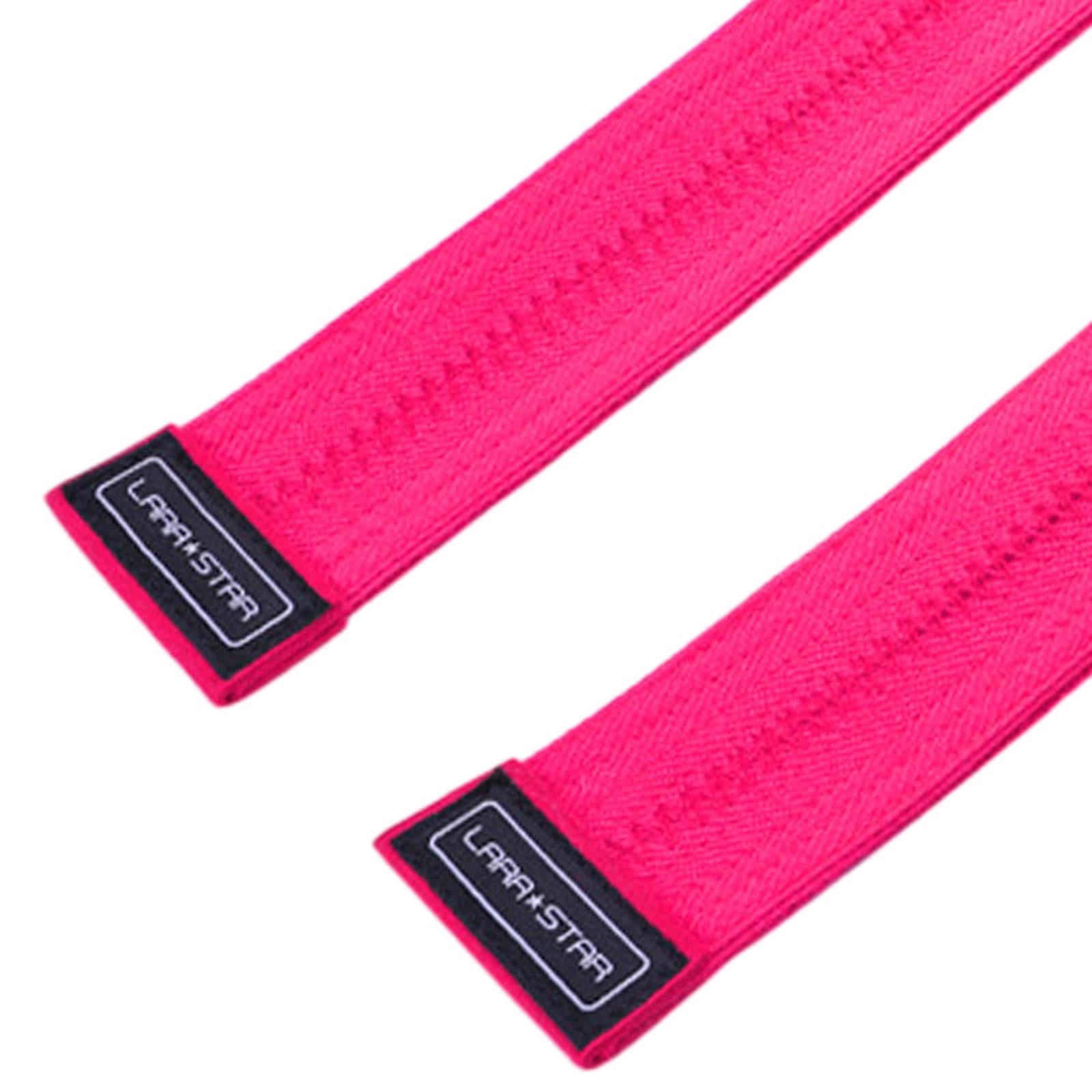 2x Weight Lifting Straps Wrist Lifting Straps for Exercise Strength Training Pink