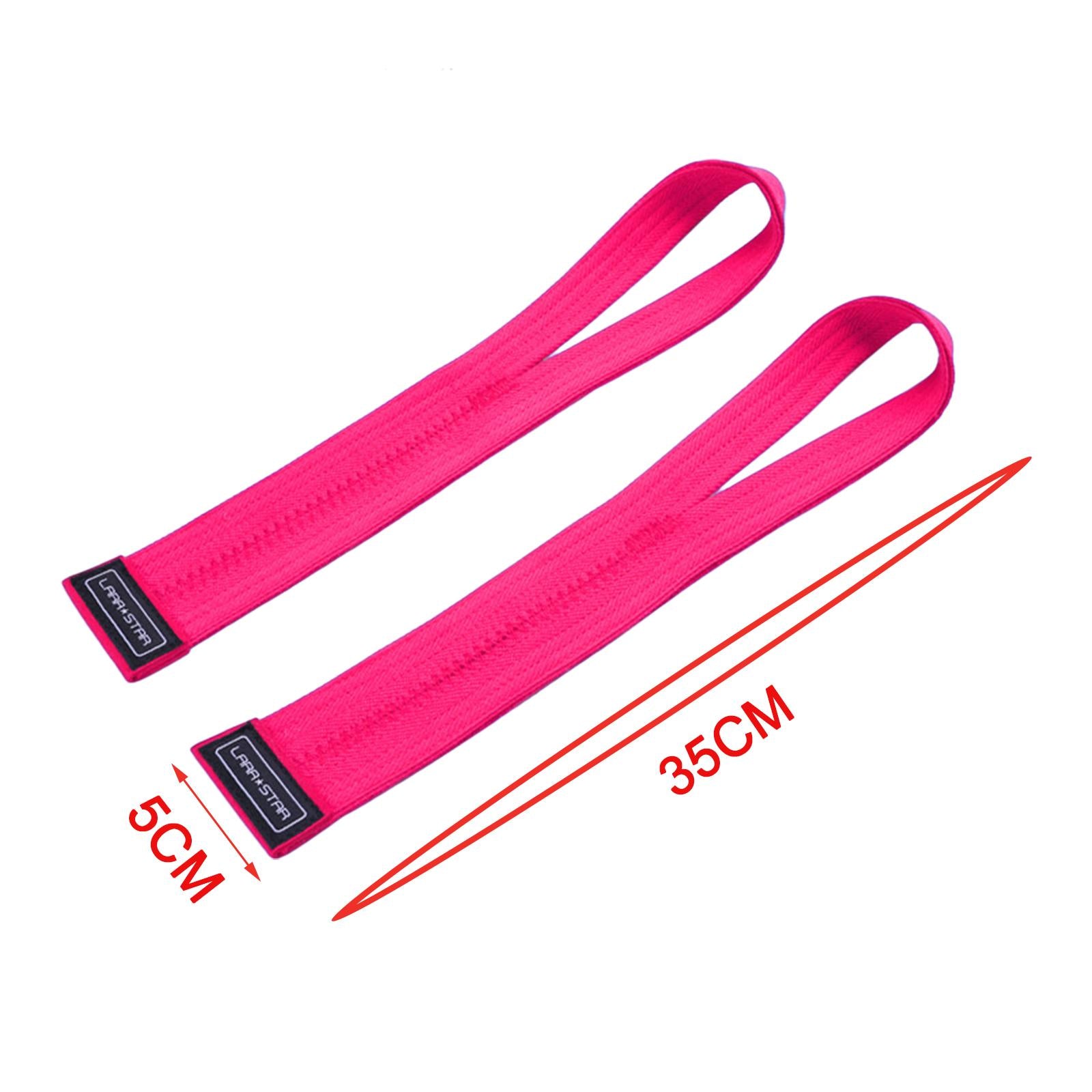 2x Weight Lifting Straps Wrist Lifting Straps for Exercise Strength Training Pink