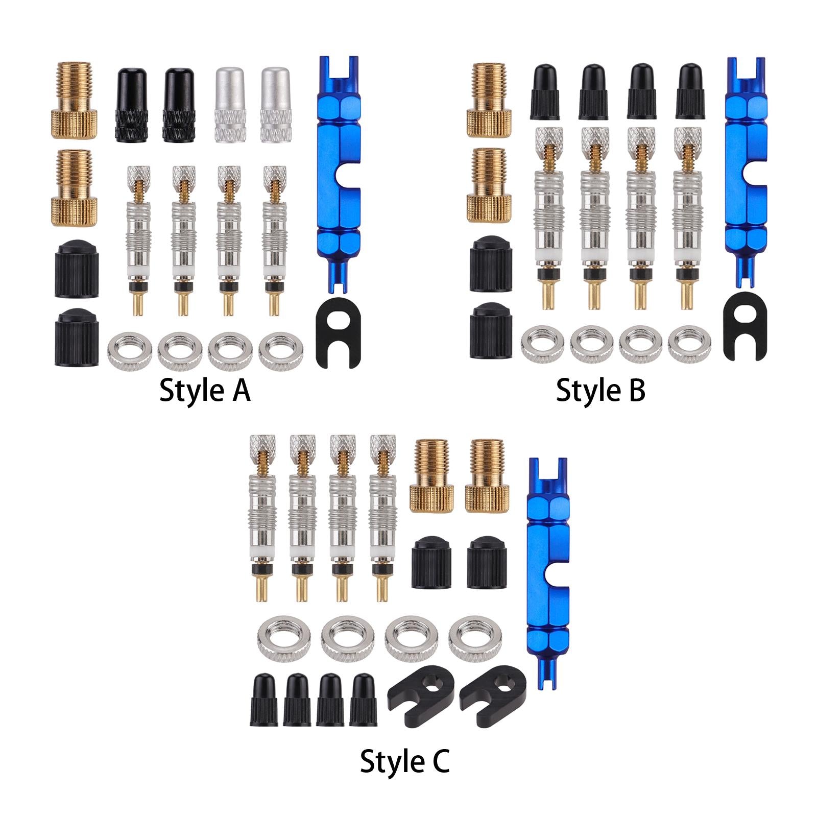 Bike Valve Core Replacement Valve Core Wrench Multifunction Valve Stem Caps Style A