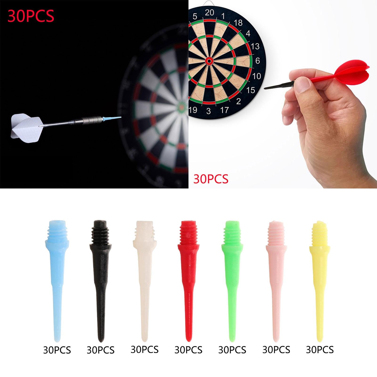 30Pcs Soft Tip Dart Points 2BA Lightweight 1.18 Inches Long Dart Accessories Blue