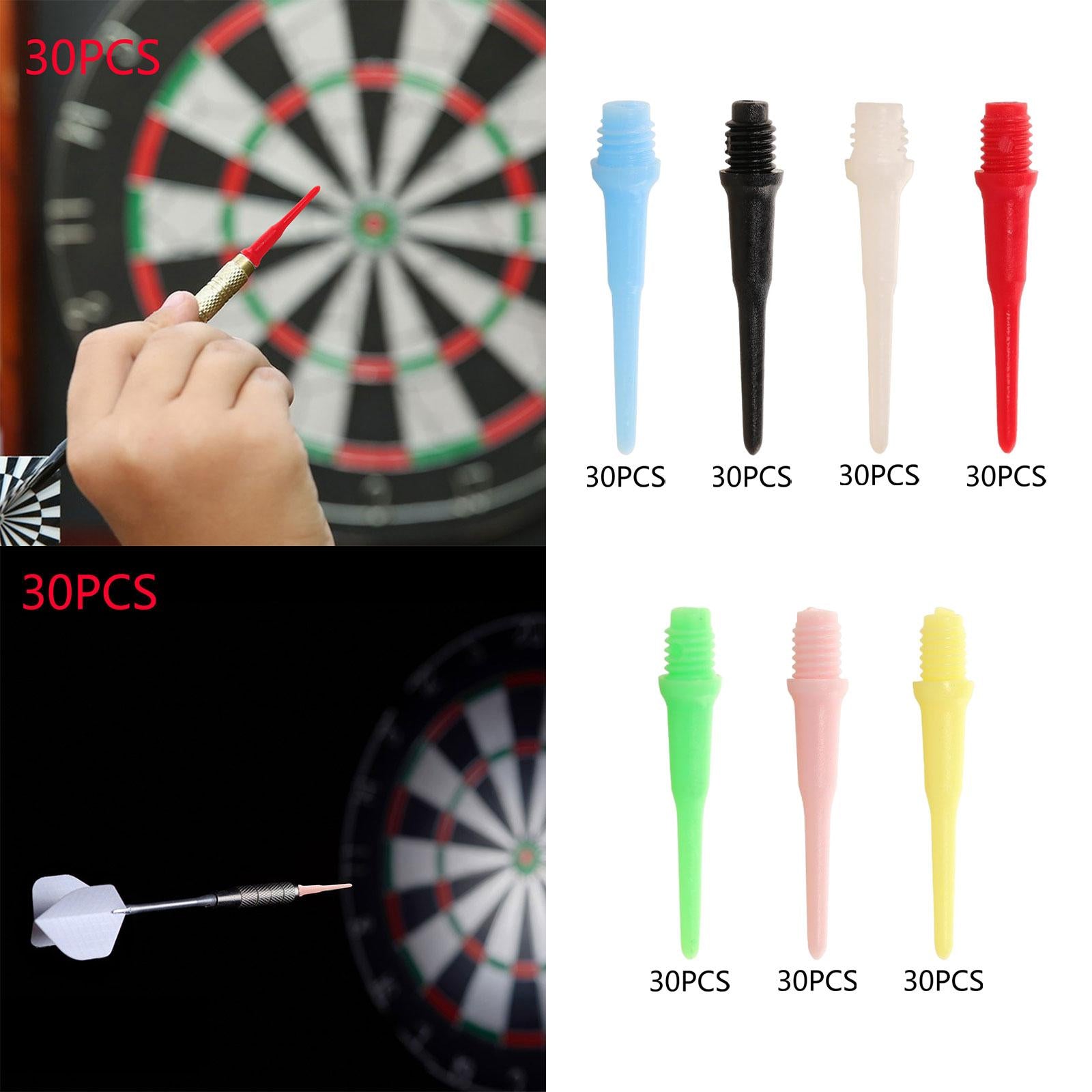 30Pcs Soft Tip Dart Points 2BA Lightweight 1.18 Inches Long Dart Accessories Blue