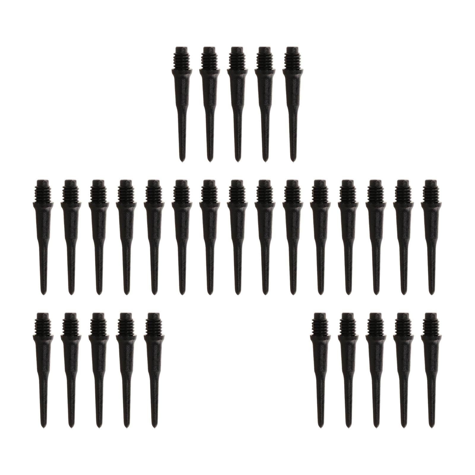 30Pcs Soft Tip Dart Points 2BA Lightweight 1.18 Inches Long Dart Accessories Black