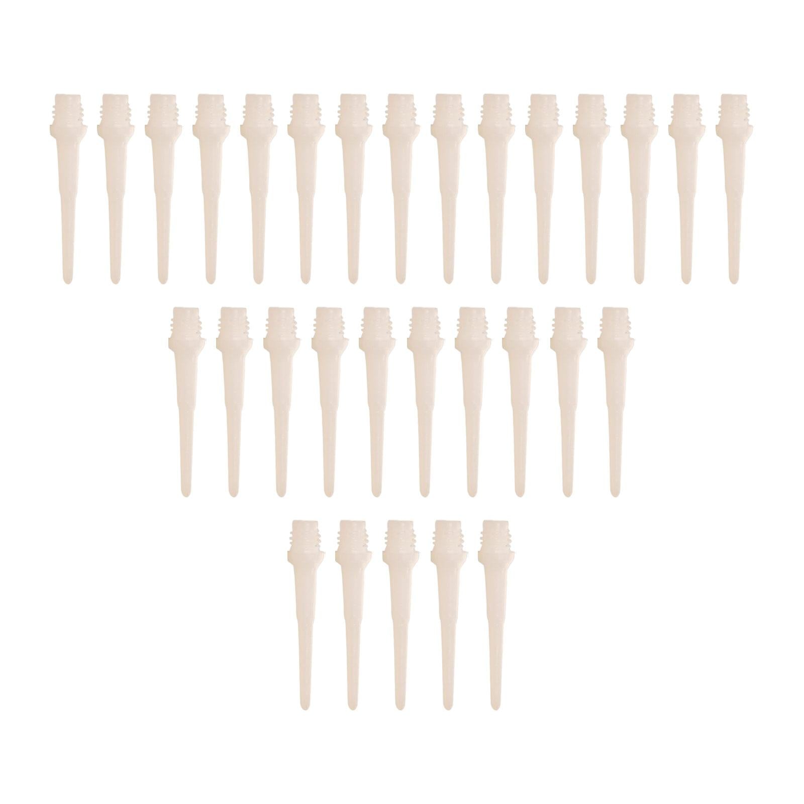 4x30Pcs Soft Tip Dart Points 2BA Lightweight 1.18 Inches Long Dart Accessories White