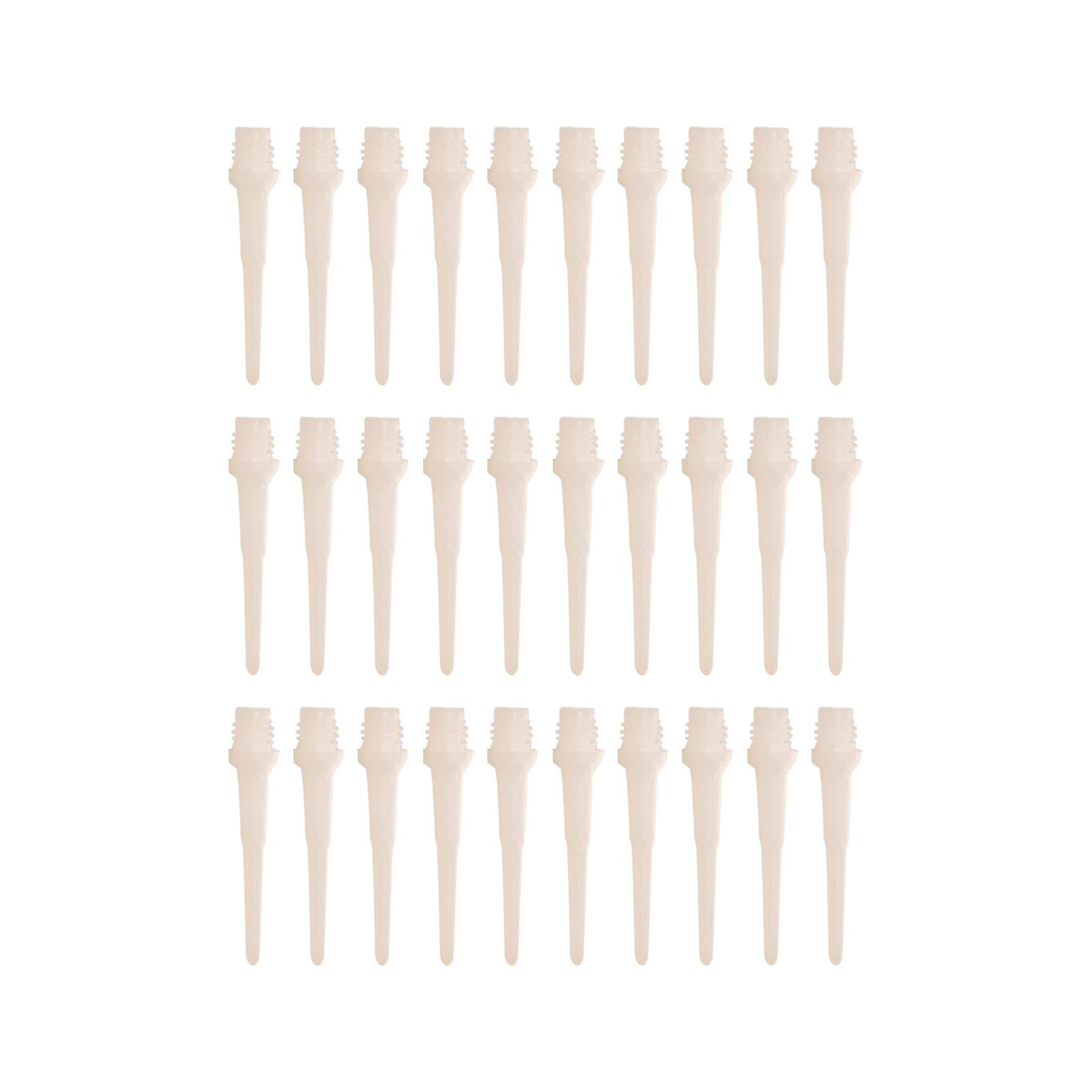 2x30Pcs Soft Tip Dart Points 2BA Lightweight 1.18 Inches Long Dart Accessories White