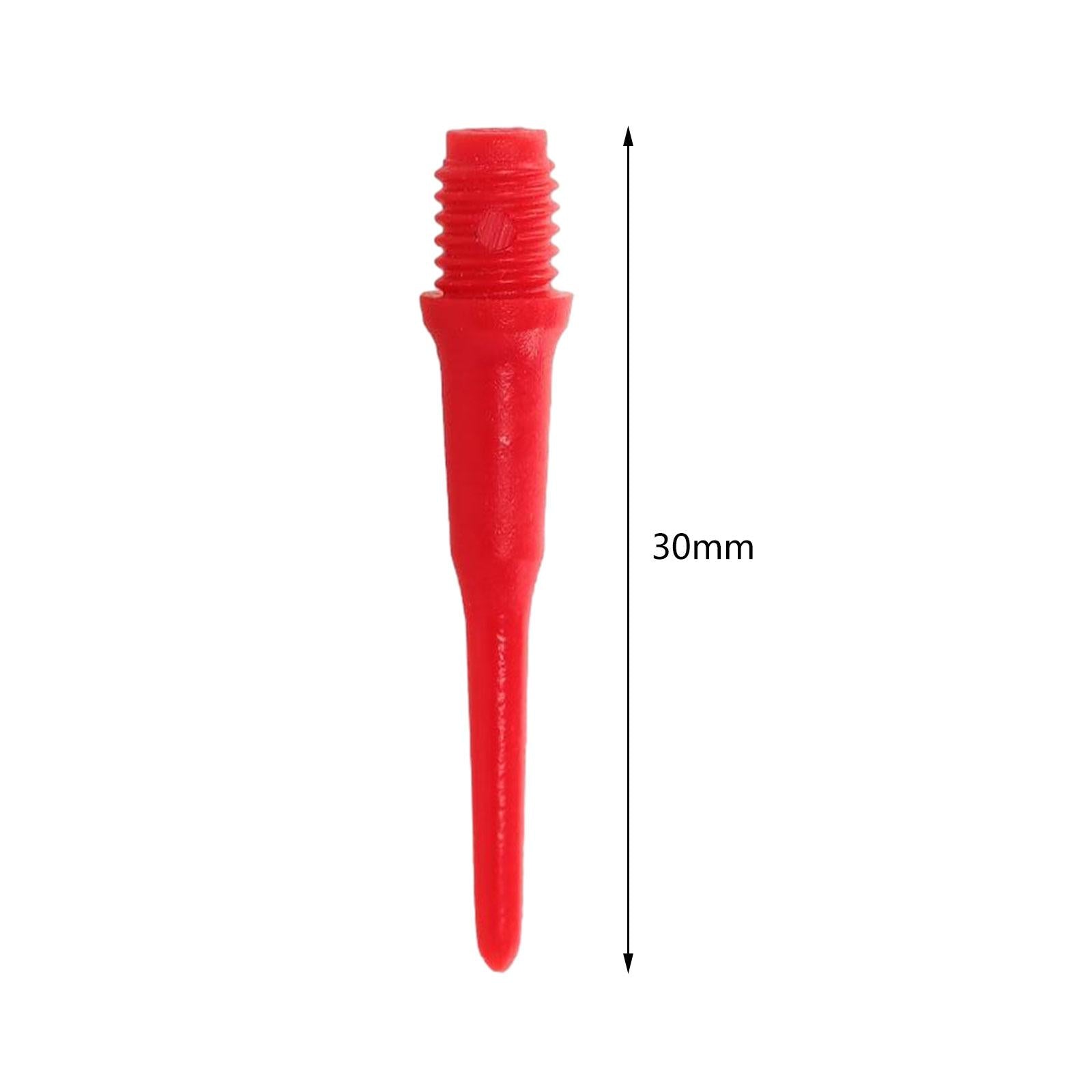 30Pcs Soft Tip Dart Points 2BA Lightweight 1.18 Inches Long Dart Accessories Red