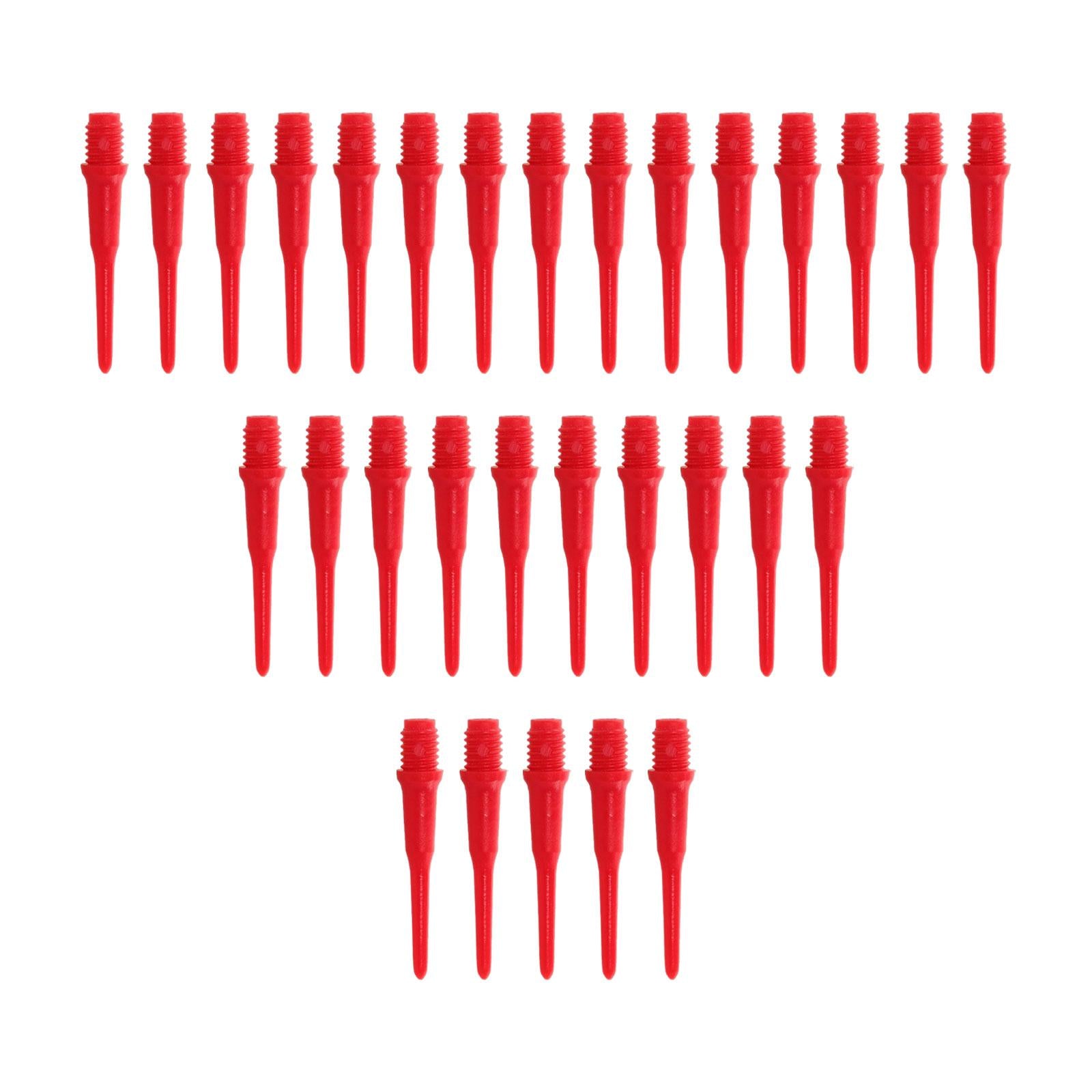 30Pcs Soft Tip Dart Points 2BA Lightweight 1.18 Inches Long Dart Accessories Red