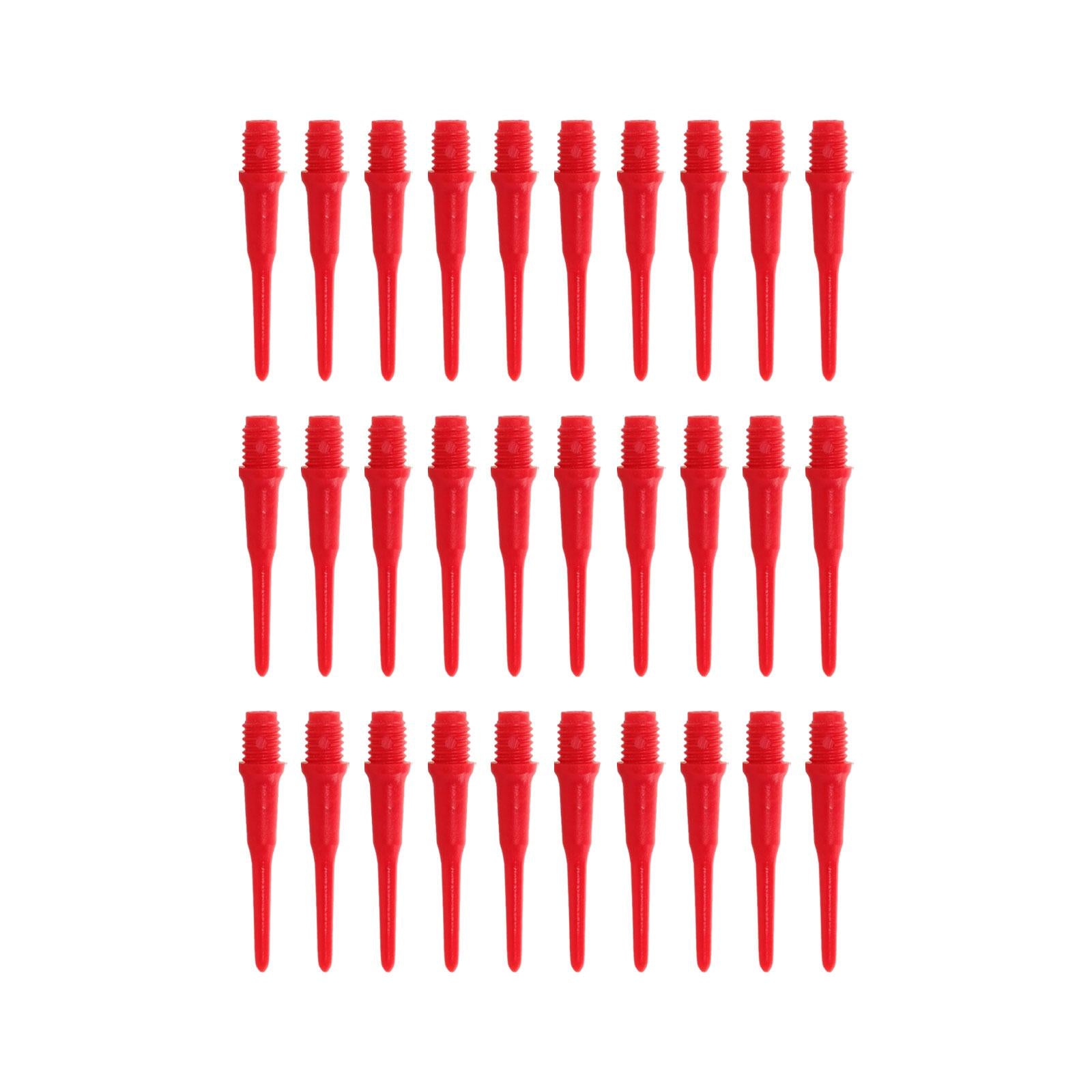 30Pcs Soft Tip Dart Points 2BA Lightweight 1.18 Inches Long Dart Accessories Red