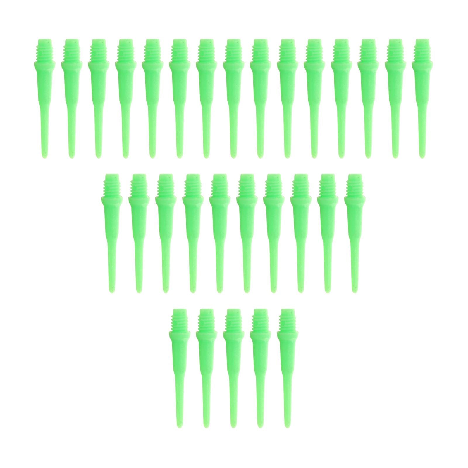 30Pcs Soft Tip Dart Points 2BA Lightweight 1.18 Inches Long Dart Accessories Green