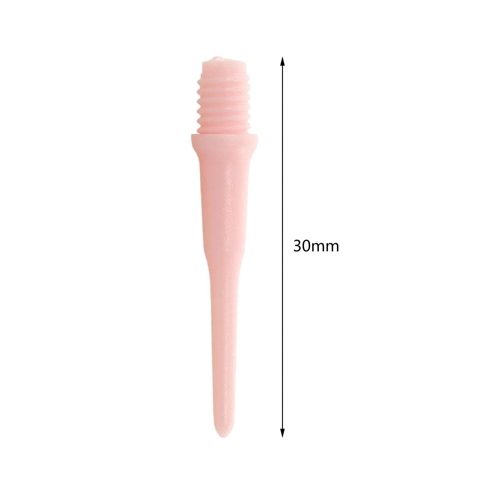 30Pcs Soft Tip Dart Points 2BA Lightweight 1.18 Inches Long Dart Accessories Pink