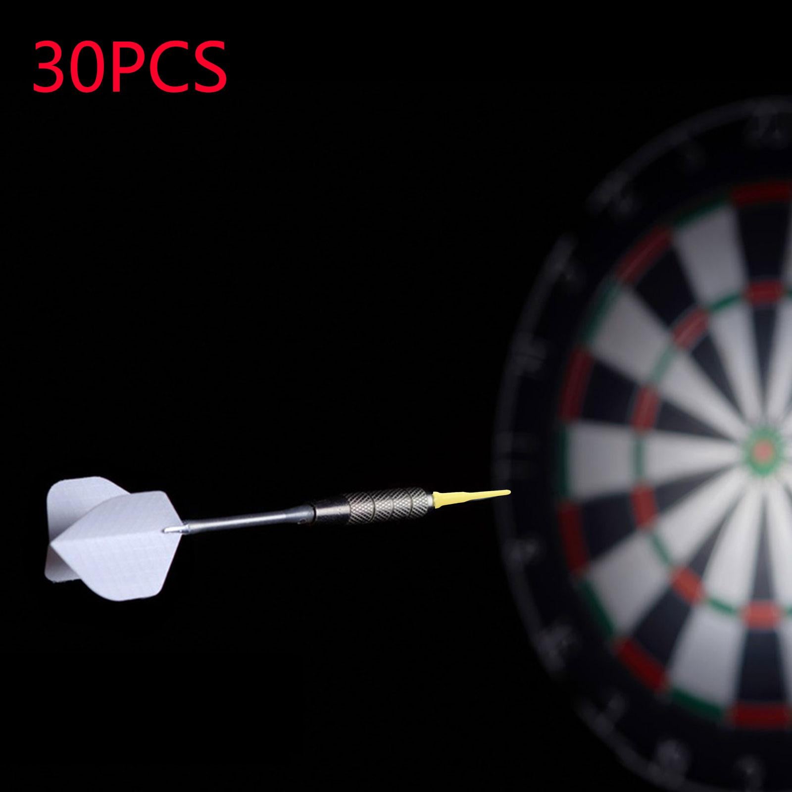 30Pcs Soft Tip Dart Points 2BA Lightweight 1.18 Inches Long Dart Accessories Yellow