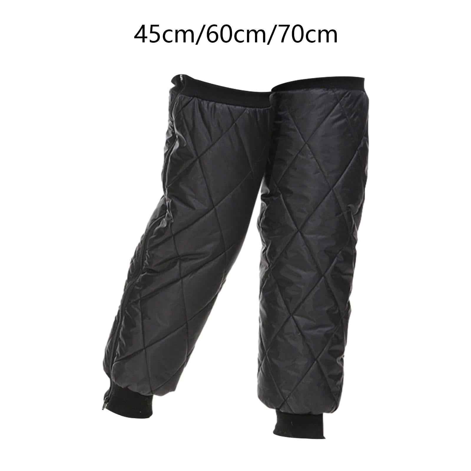 1 Pair Leg Warmers Zipper Knee Pads for Cold Weather Camping Mountain Biking 45cm