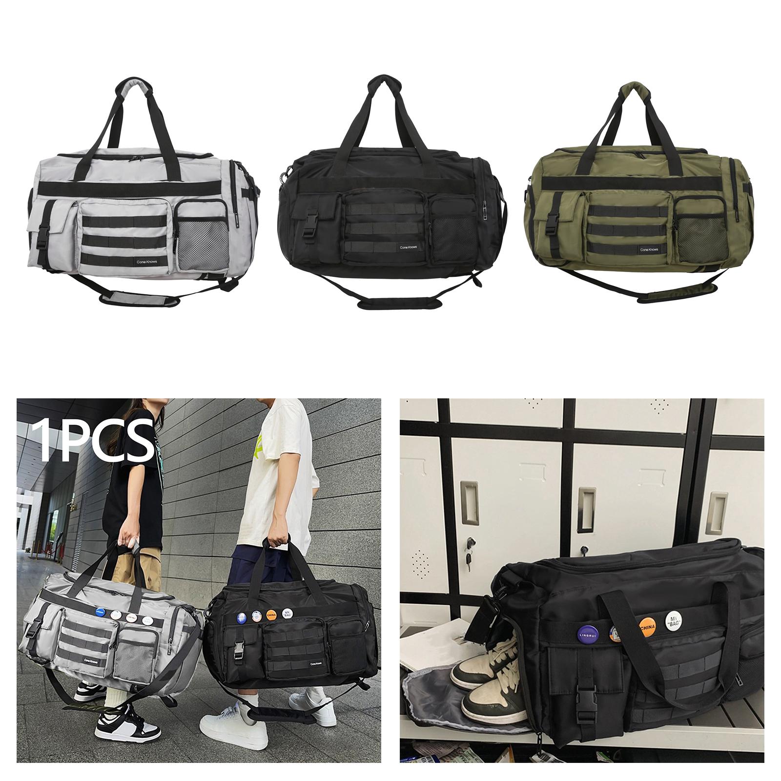 Travel Duffle Backpack Bag Large Sports Gym Bag for Exercise Fitness Outddor Gray