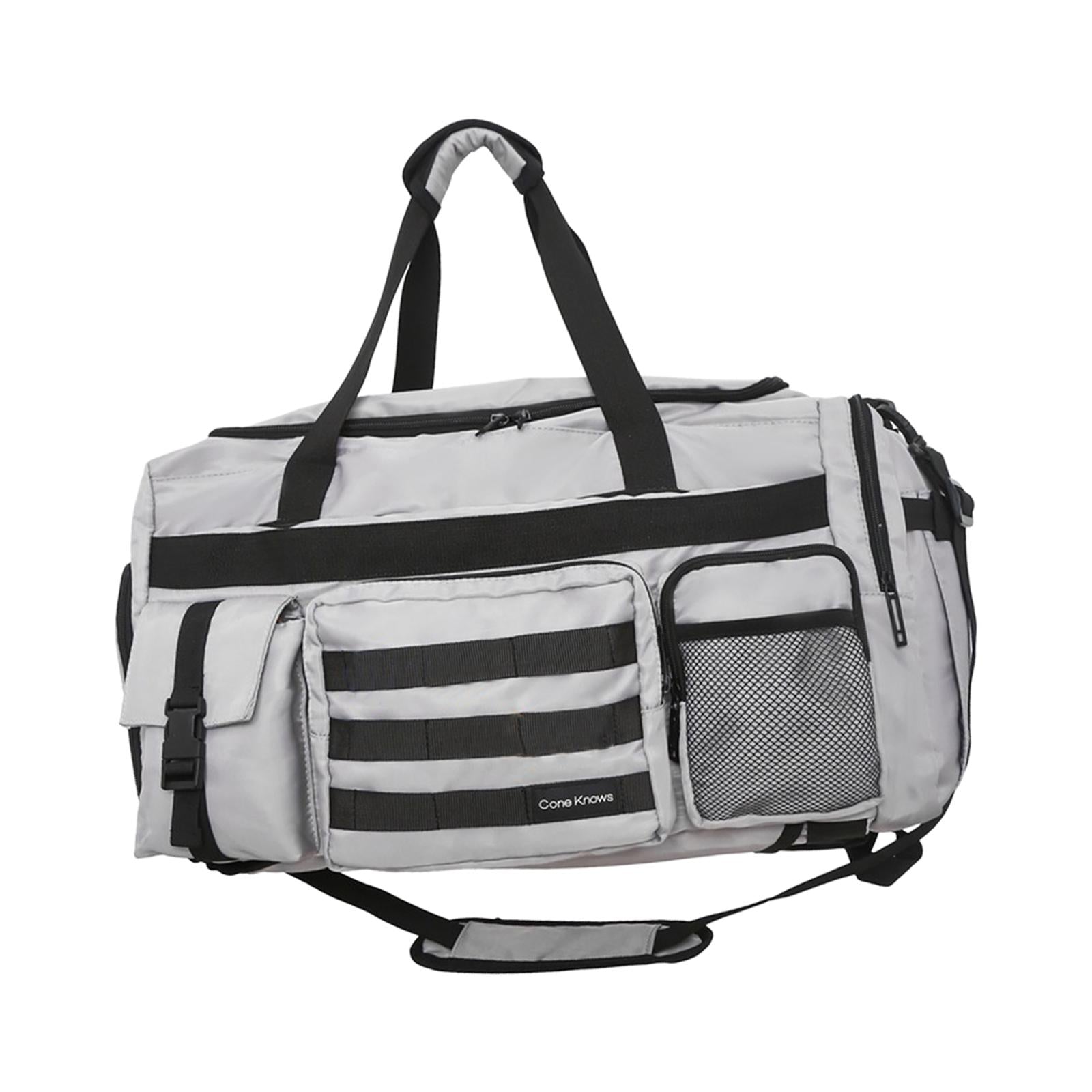 Travel Duffle Backpack Bag Large Sports Gym Bag for Exercise Fitness Outddor Gray