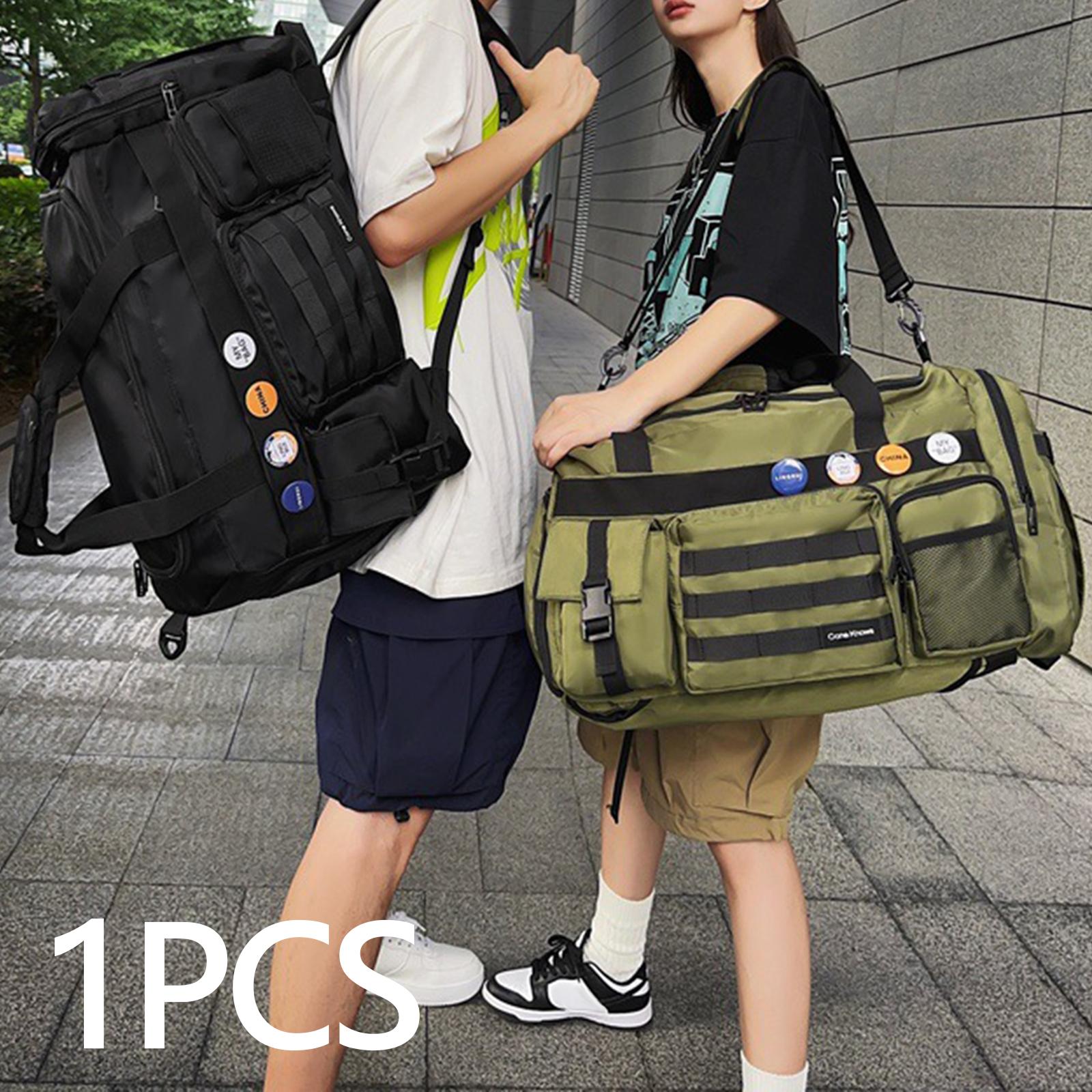 Travel Duffle Backpack Bag Large Sports Gym Bag for Exercise Fitness Outddor Black