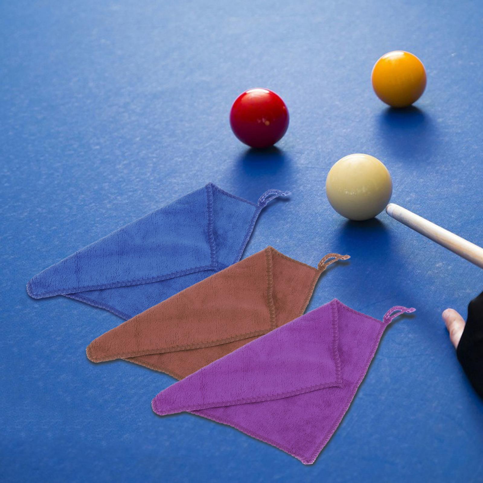 2xBilliard Cue Towel 20cmx20cm Pool Cue Clean Towel for Billiards Supplies Purple