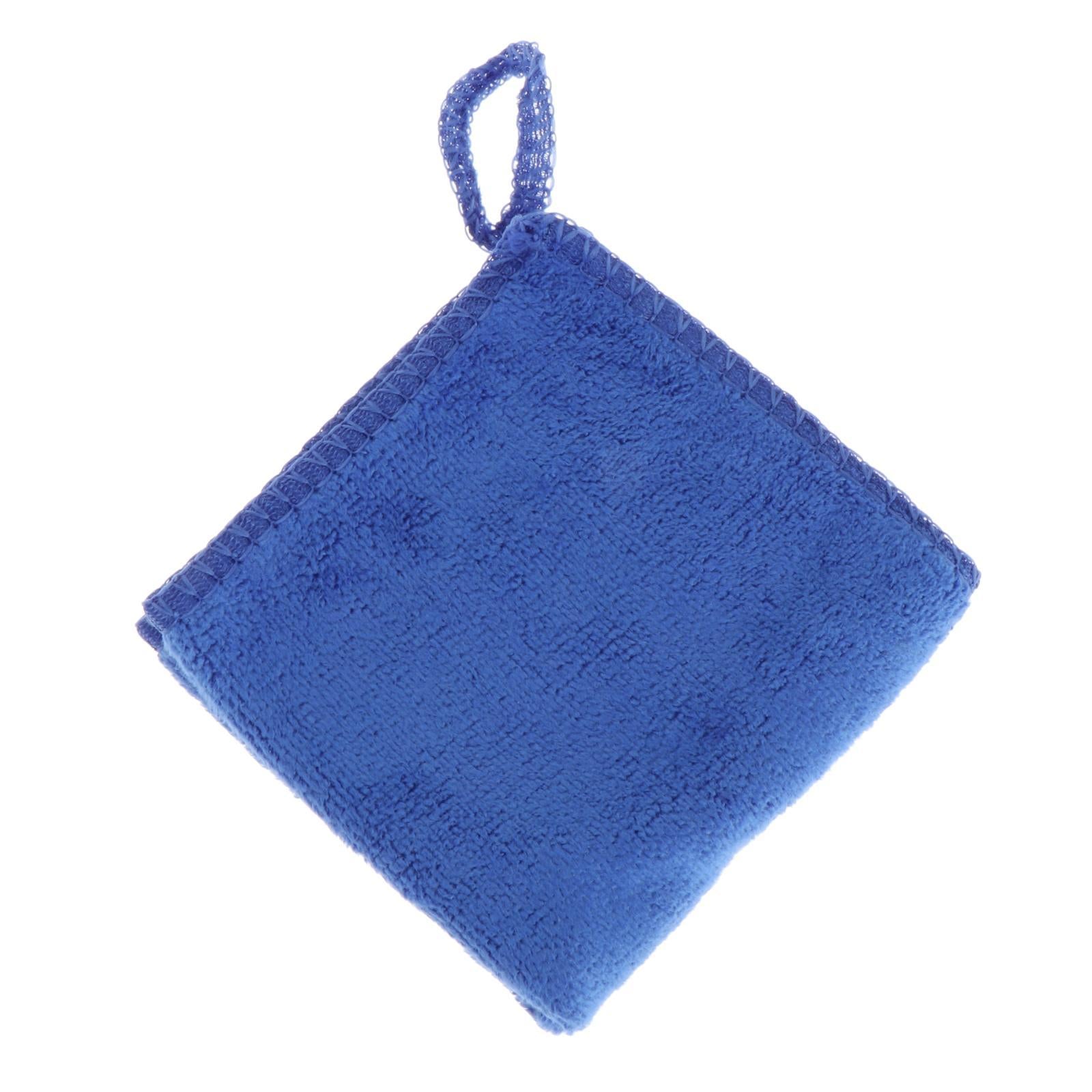 4xBilliard Cue Towel 20cmx20cm Pool Cue Clean Towel for Billiards Supplies Blue
