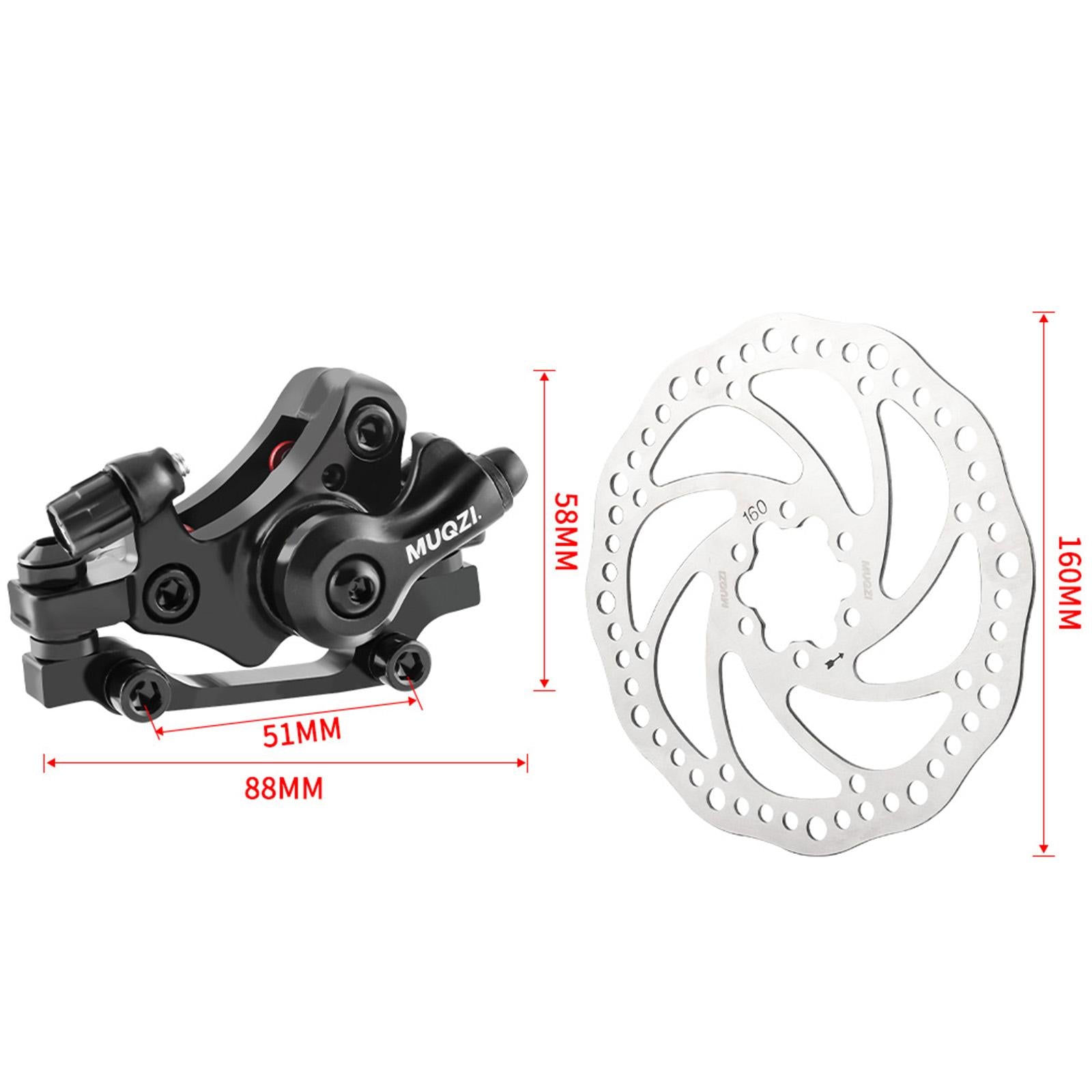 Mechanical Disc Brake with Rotor Parts for Mountain Bikes Cycling Road Bikes Front160 Round Hole