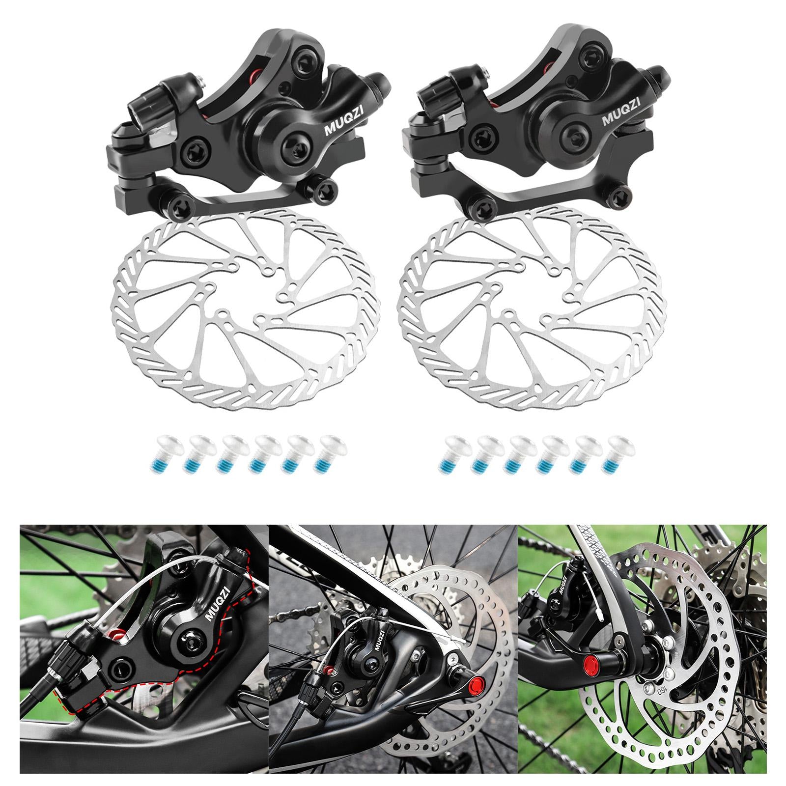 Mechanical Disc Brake with Rotor Parts for Mountain Bikes Cycling Road Bikes F R 160