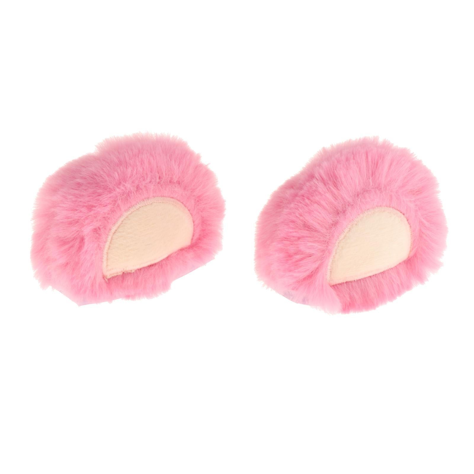 4xHelmet Decor Ears Decorative Portable Ornament for Biking Motorbiking Riding Bear Pink