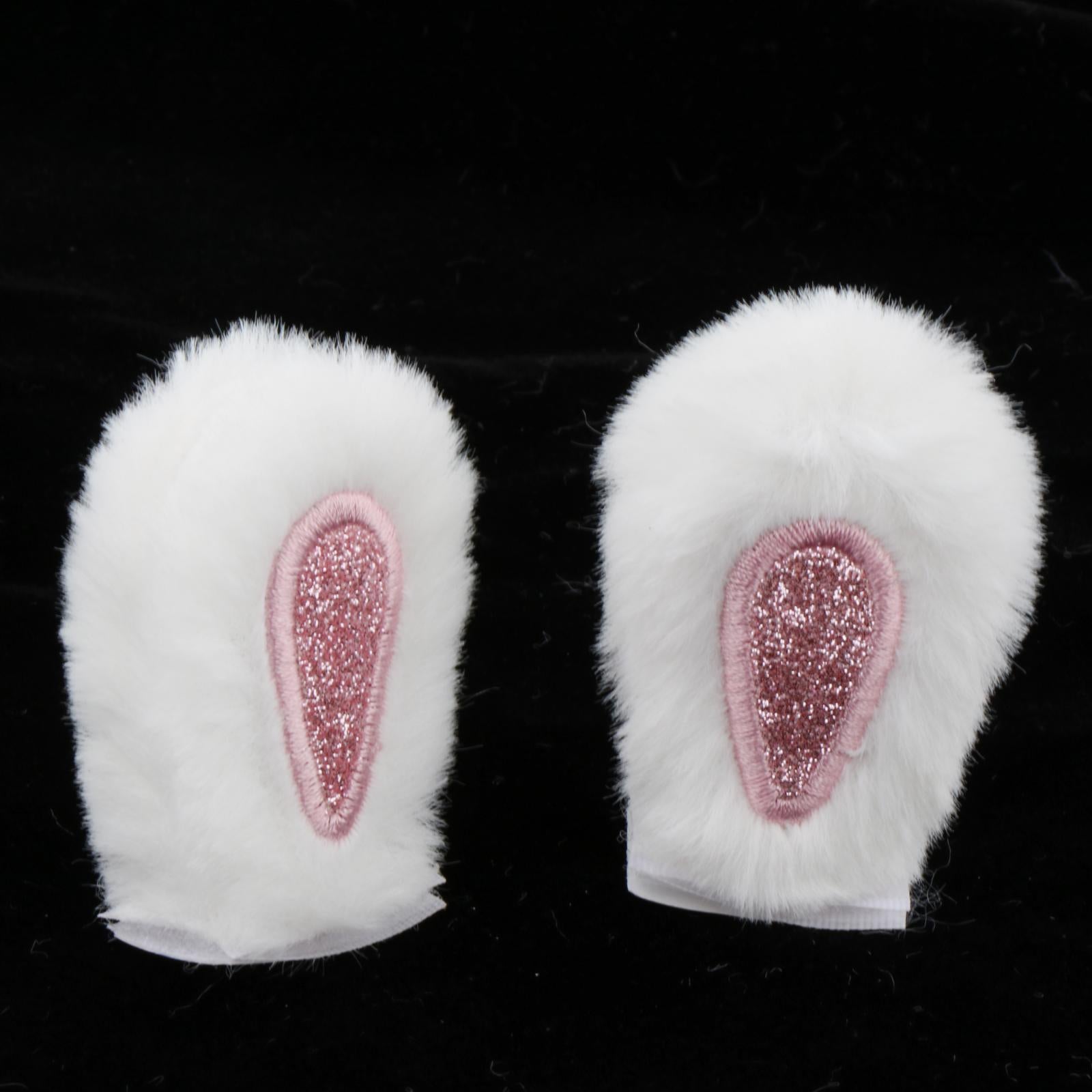 Helmet Decor Ears Decorative Portable Ornament for Biking Motorbiking Riding Rabbit White