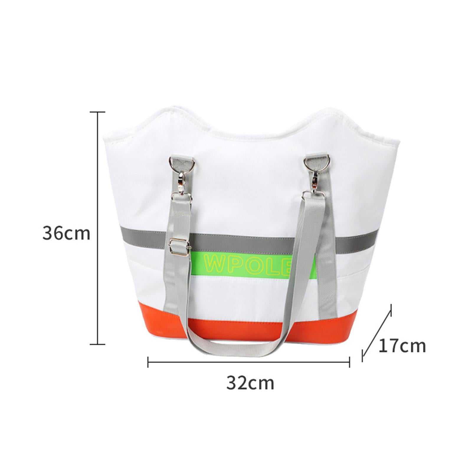 Tennis Tote Bag with Detachable Shoulder Strap Stylish Badminton Racquet Bag White