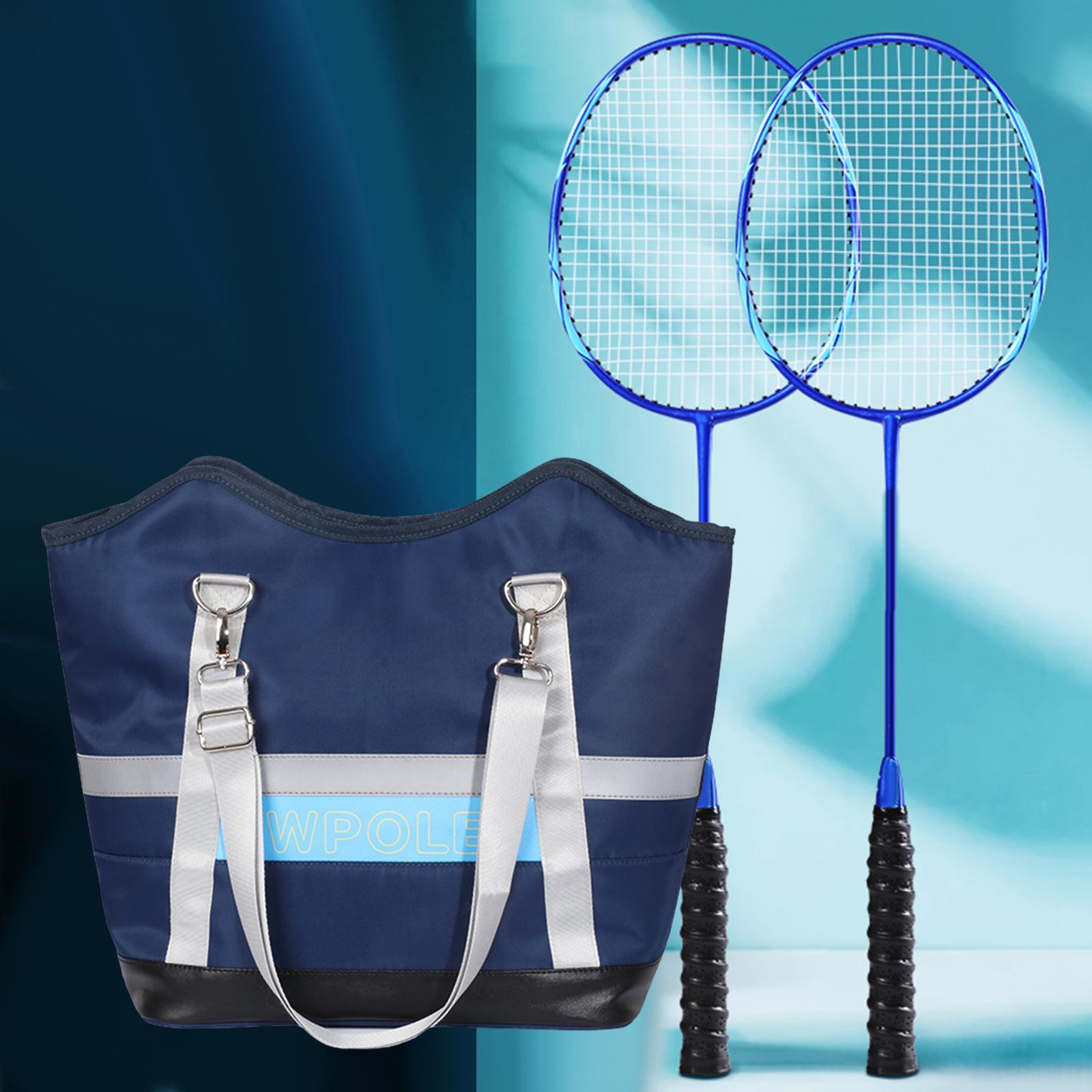Tennis Tote Bag with Detachable Shoulder Strap Stylish Badminton Racquet Bag Blue
