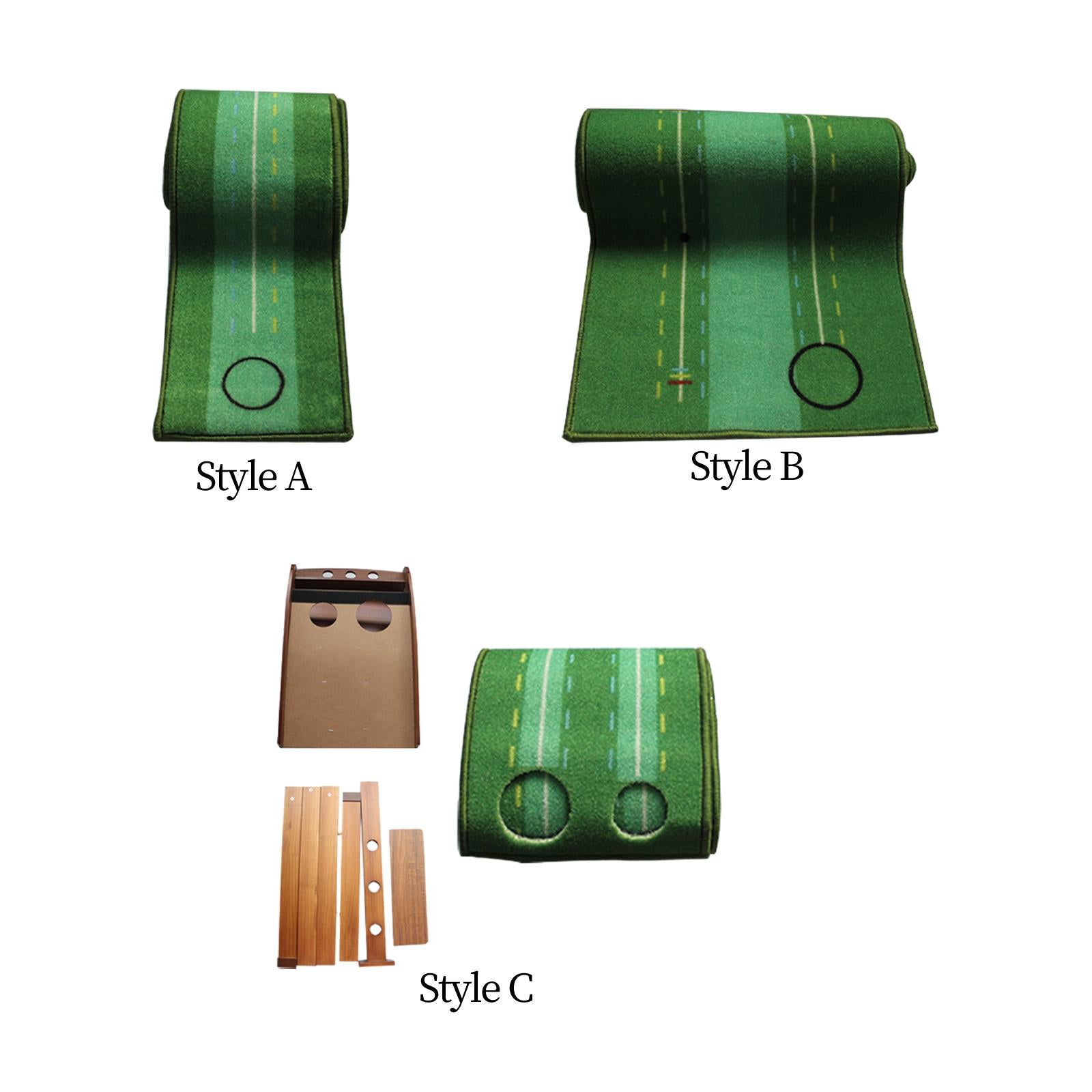 Golf Putting Mat Garden Portable Golf Hitting Mat Office Improve Golf Skills Style A