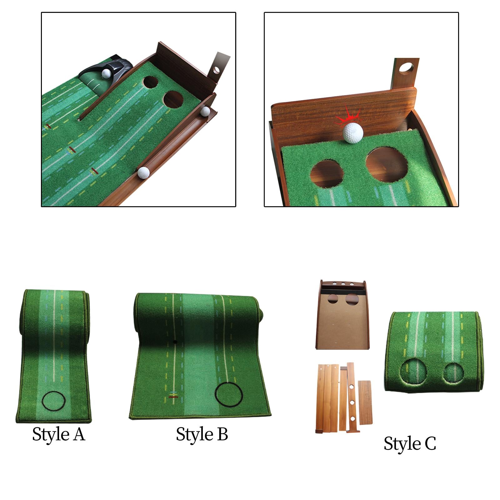Golf Putting Mat Garden Portable Golf Hitting Mat Office Improve Golf Skills Style A