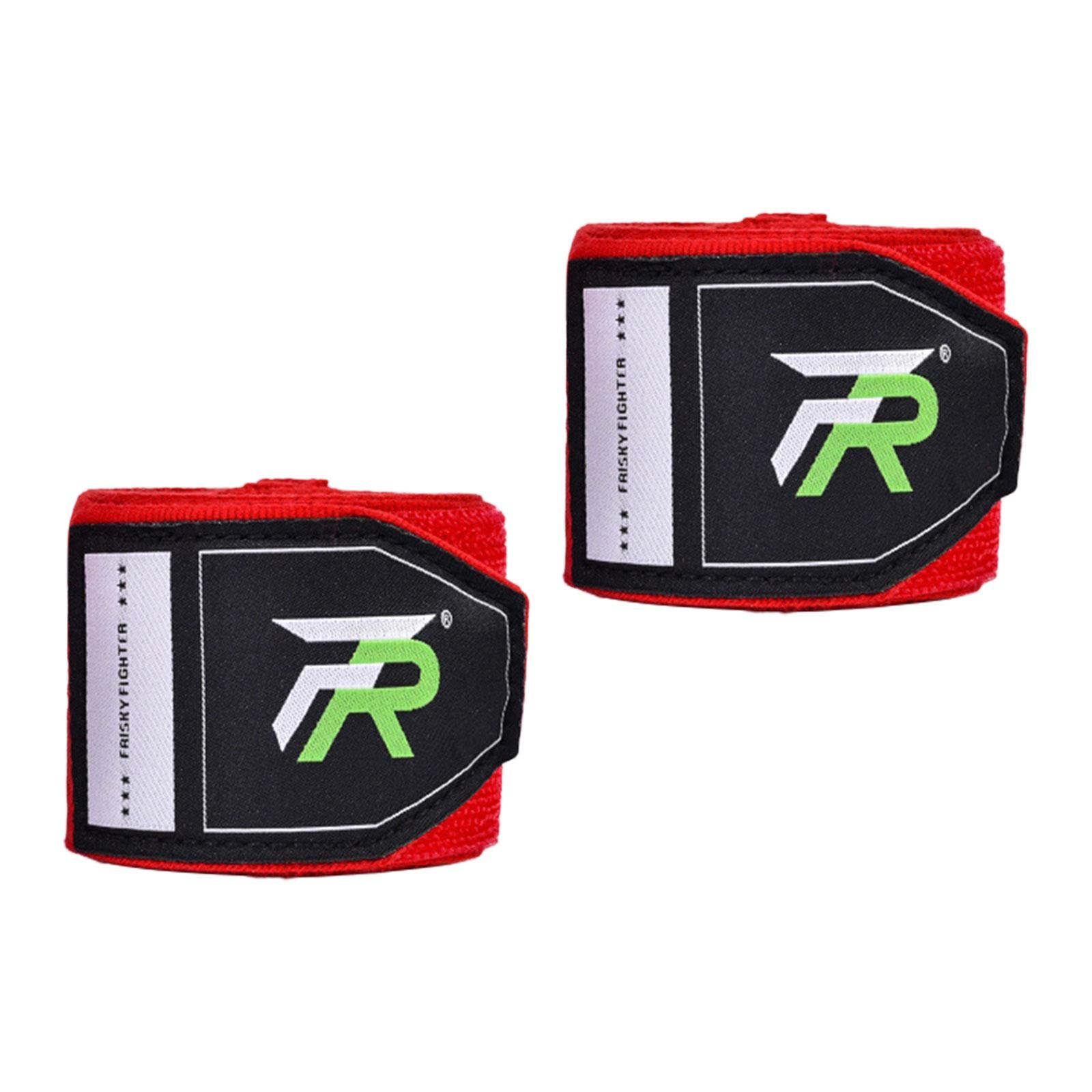 2x Boxing Hand Wraps 300cm Kickboxing Hand Wraps for Workout Sparring Karate Red