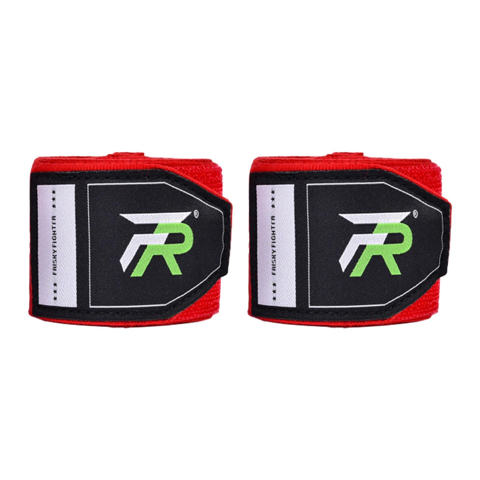 2x Boxing Hand Wraps 300cm Kickboxing Hand Wraps for Workout Sparring Karate Red
