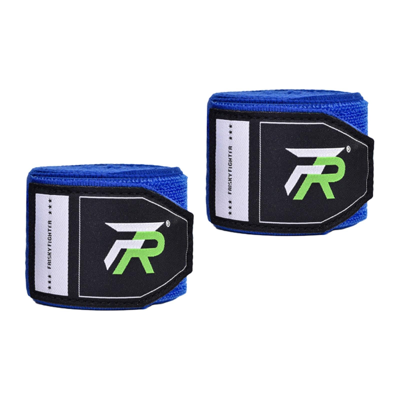 2x Boxing Hand Wraps 300cm Kickboxing Hand Wraps for Workout Sparring Karate Blue