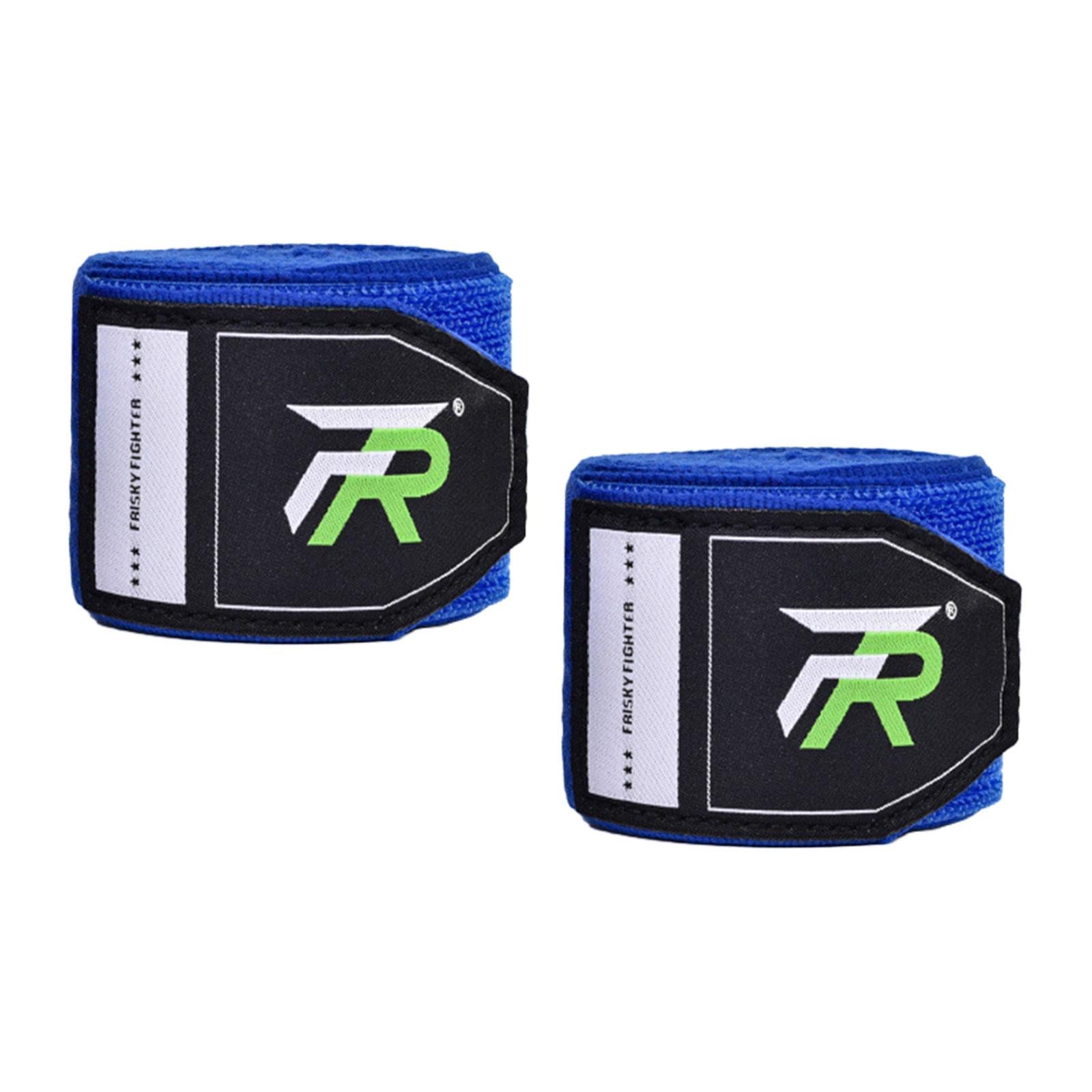 2x Boxing Hand Wraps 300cm Kickboxing Hand Wraps for Workout Sparring Karate Blue