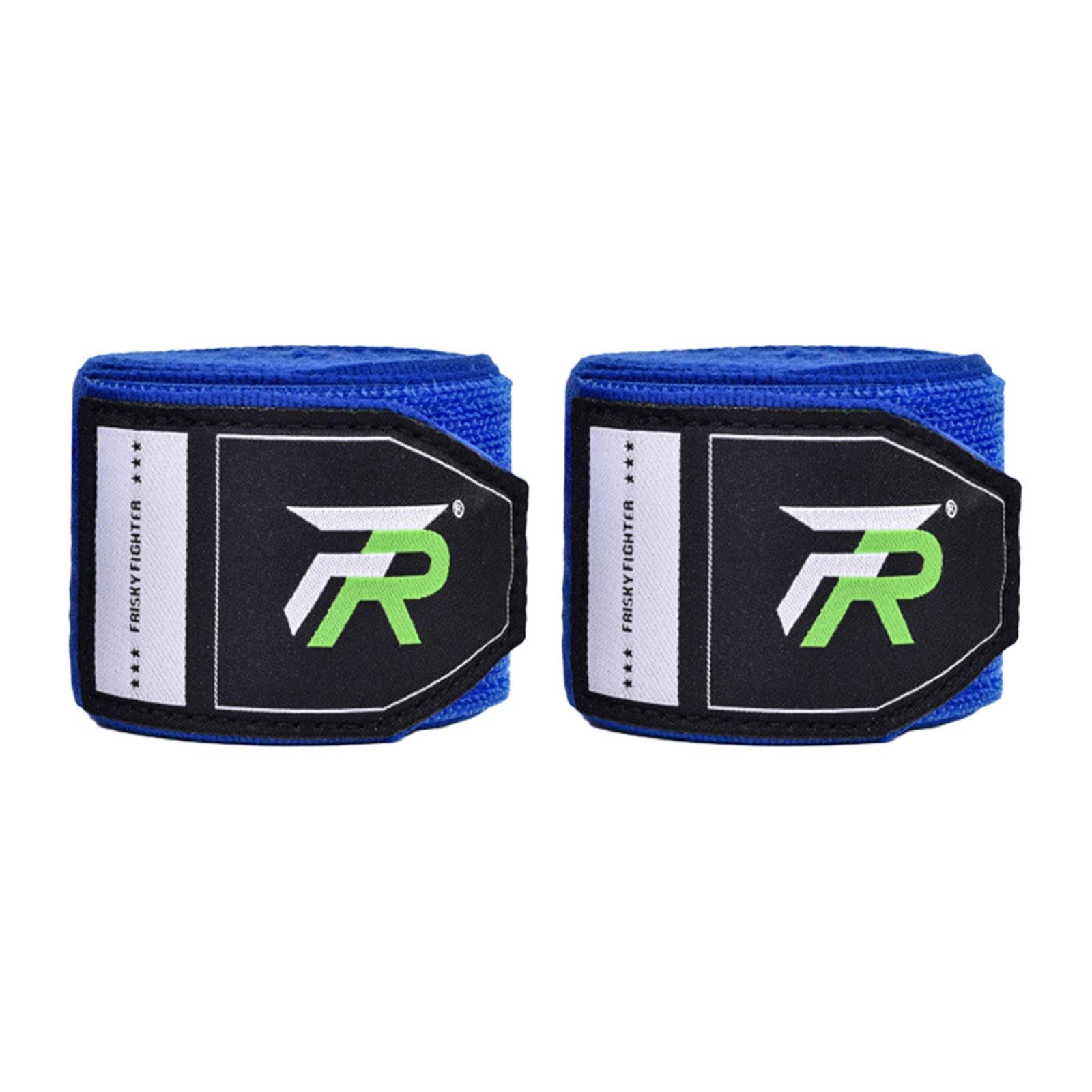 2x Boxing Hand Wraps 300cm Kickboxing Hand Wraps for Workout Sparring Karate Blue